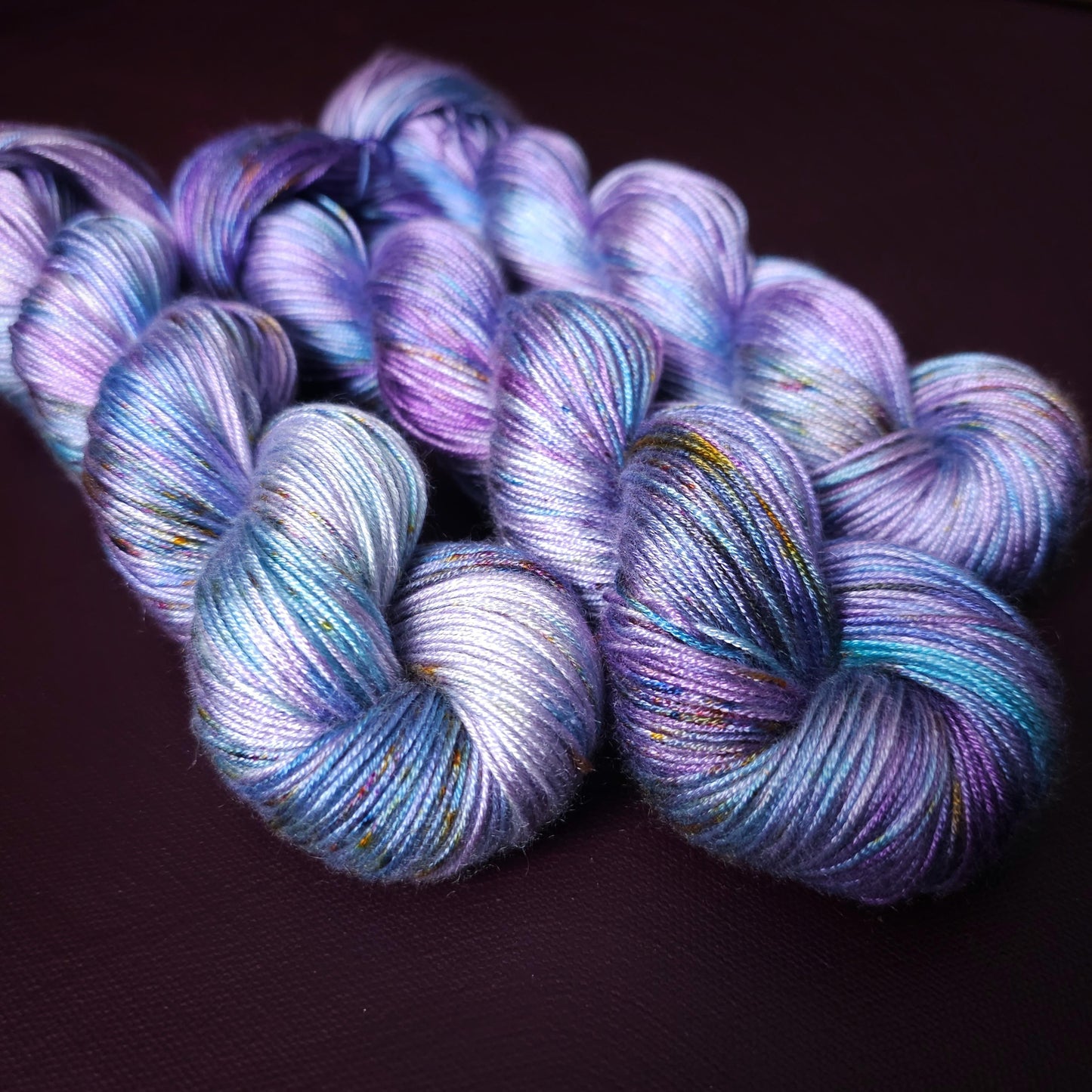 Unicorn Popsicle, Hand dyed vegan yarn, fingering / DK weight tencel, bamboo, mercerized cotton thread, hand painted knitting or crochet