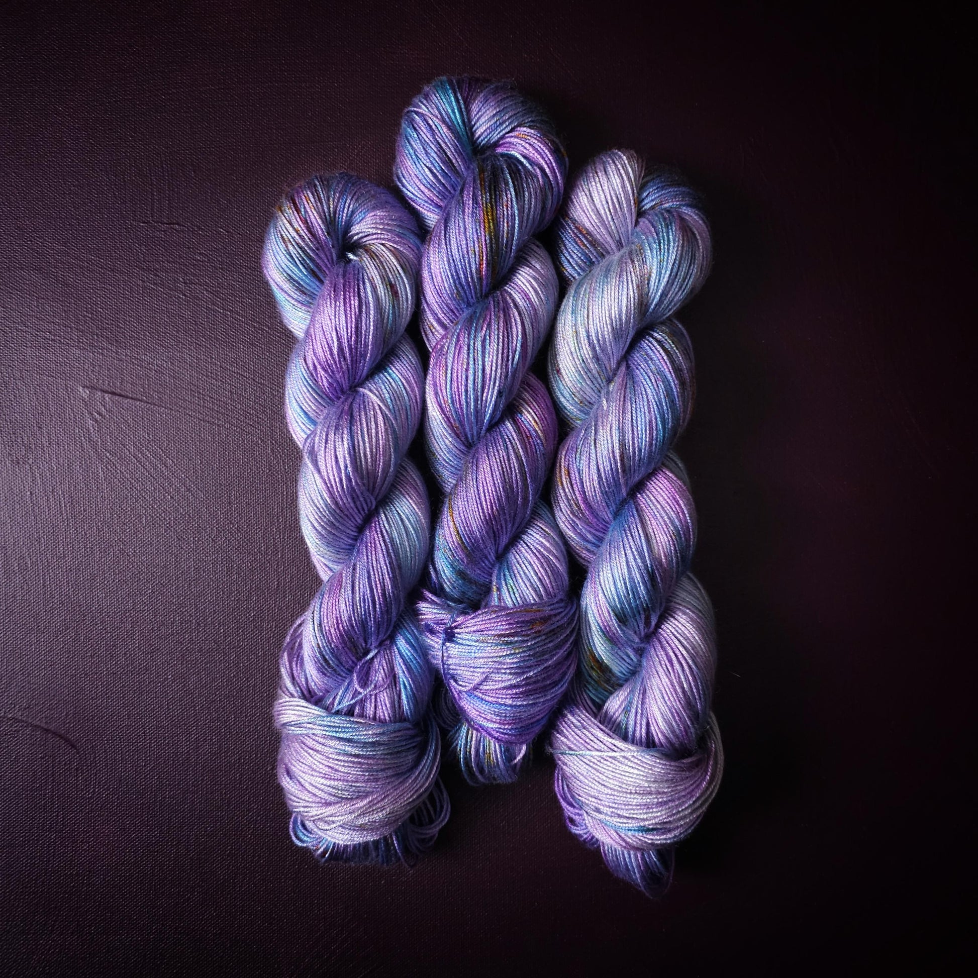 Unicorn Popsicle, Hand dyed vegan yarn, fingering / DK weight tencel, bamboo, mercerized cotton thread, hand painted knitting or crochet