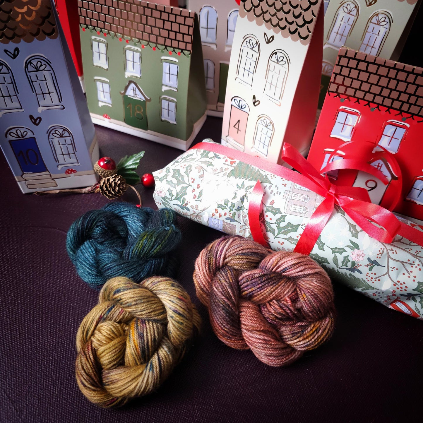 Hand dyed yarn, Merino Sock Yarn Advent Calendar 2025 PRE-ORDER, soft merino yarn, yarn advent, fingering weight, hand dyed yarn