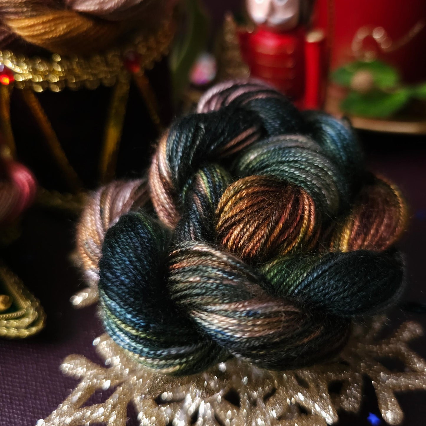Hand dyed yarn, Vegan Yarn Advent Calendar 2025 PRE-ORDER, ~ fingering weight tencel OR bamboo yarn, vegan, hand painted