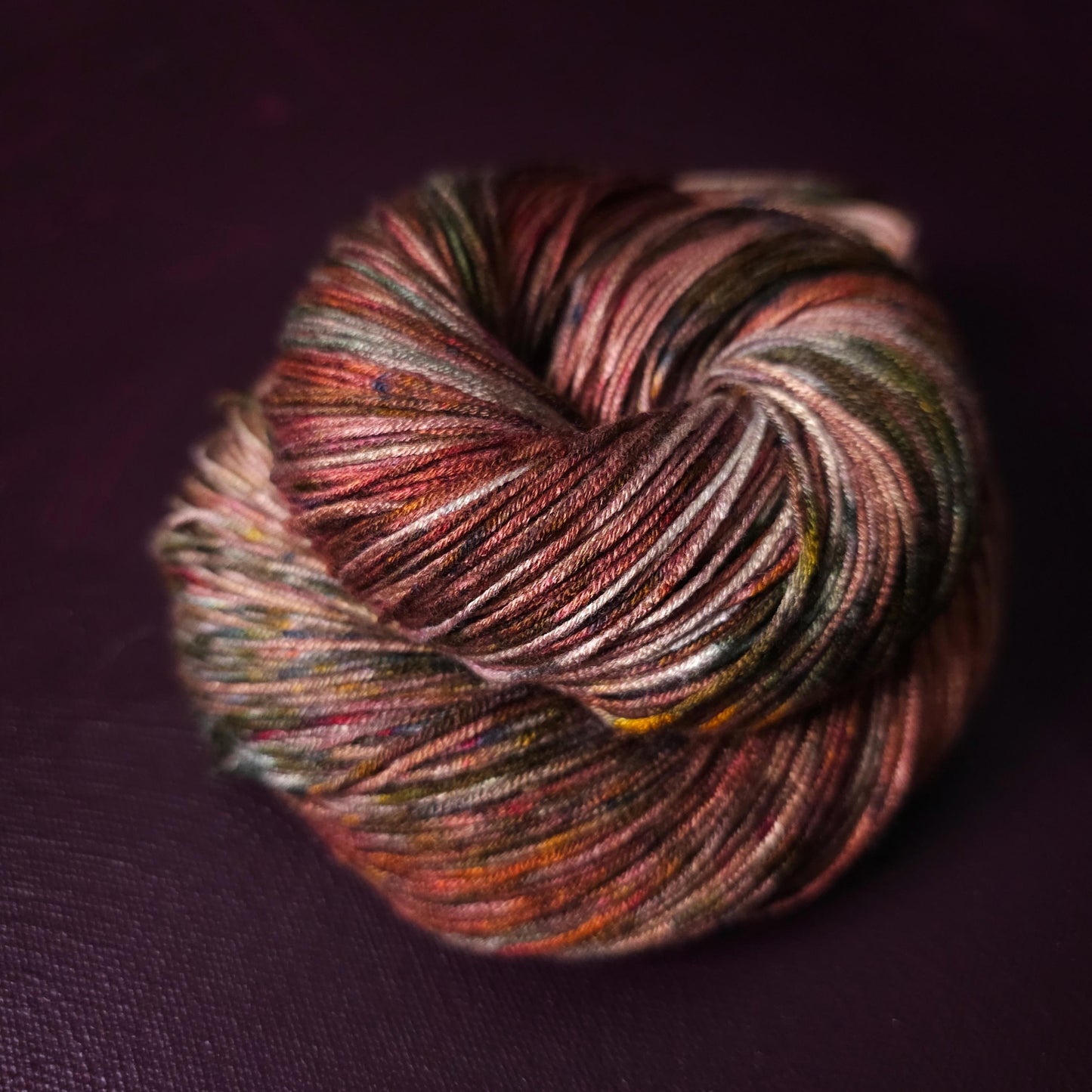 Hand dyed vegan yarn ~ Grounded, fingering / DK weight tencel OR bamboo yarn, hand painted crochet, knitting, weaving thread,