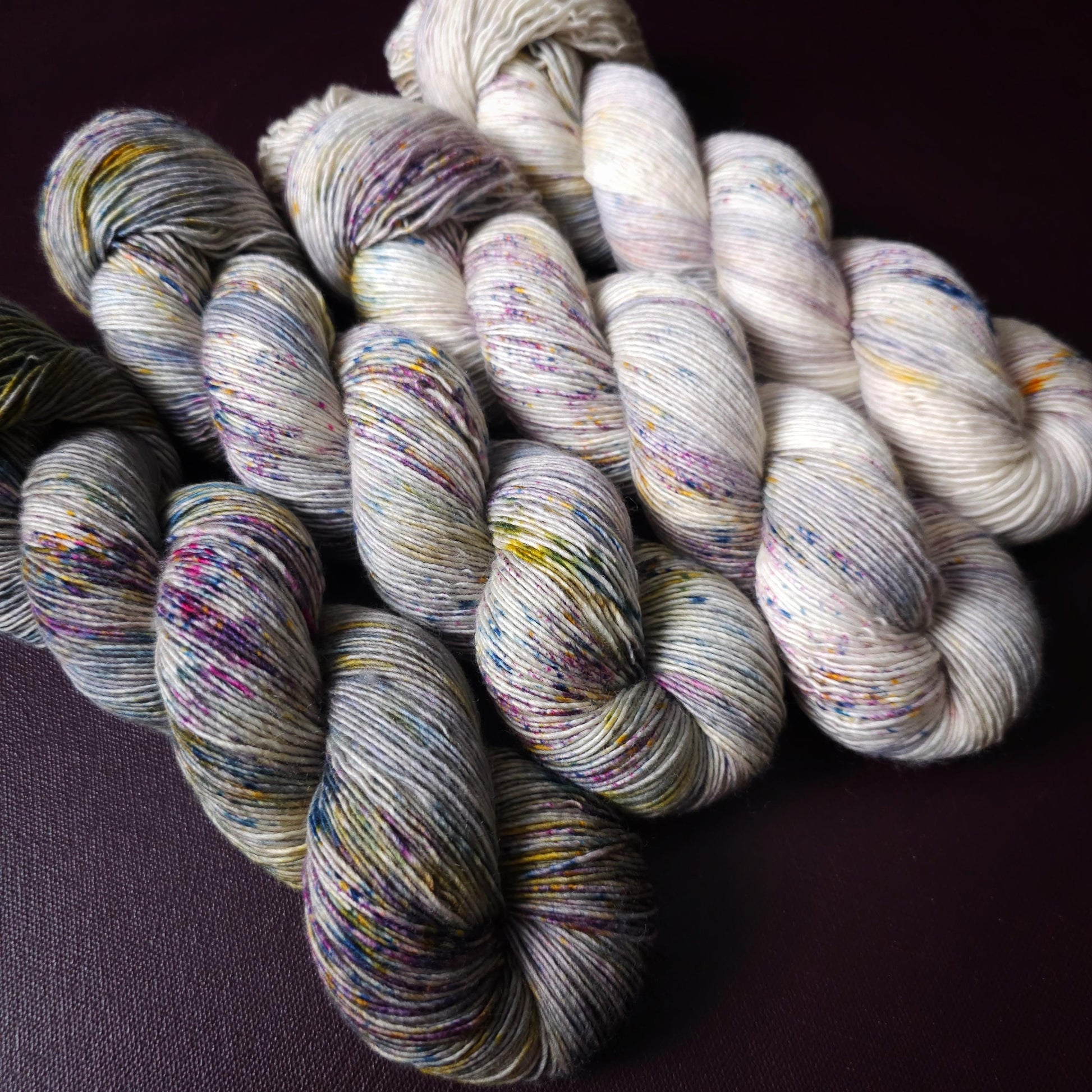 Hand dyed yarn Set ~ Soft Rocks ~ soft merino sock yarn , single ply, DK, Aran, Mohair Silk thread, knitting and crochet yarn