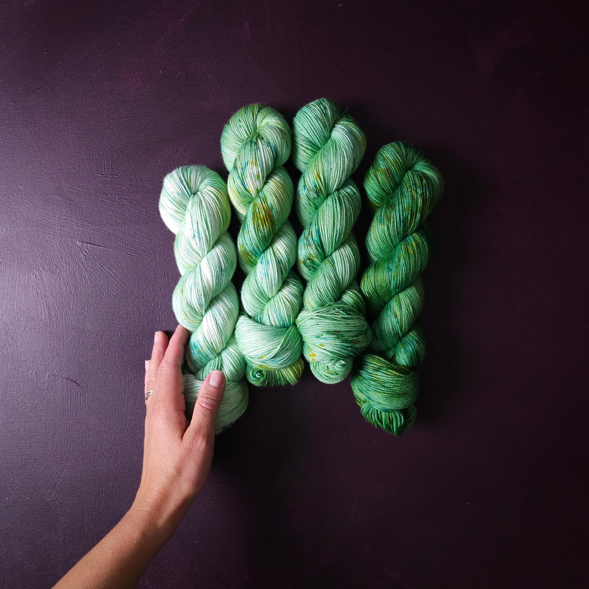 Hand dyed yarn Set ~ Foaming Sea ~ soft merino sock yarn , single ply, DK, Aran, Mohair Silk thread, knitting and crochet yarn