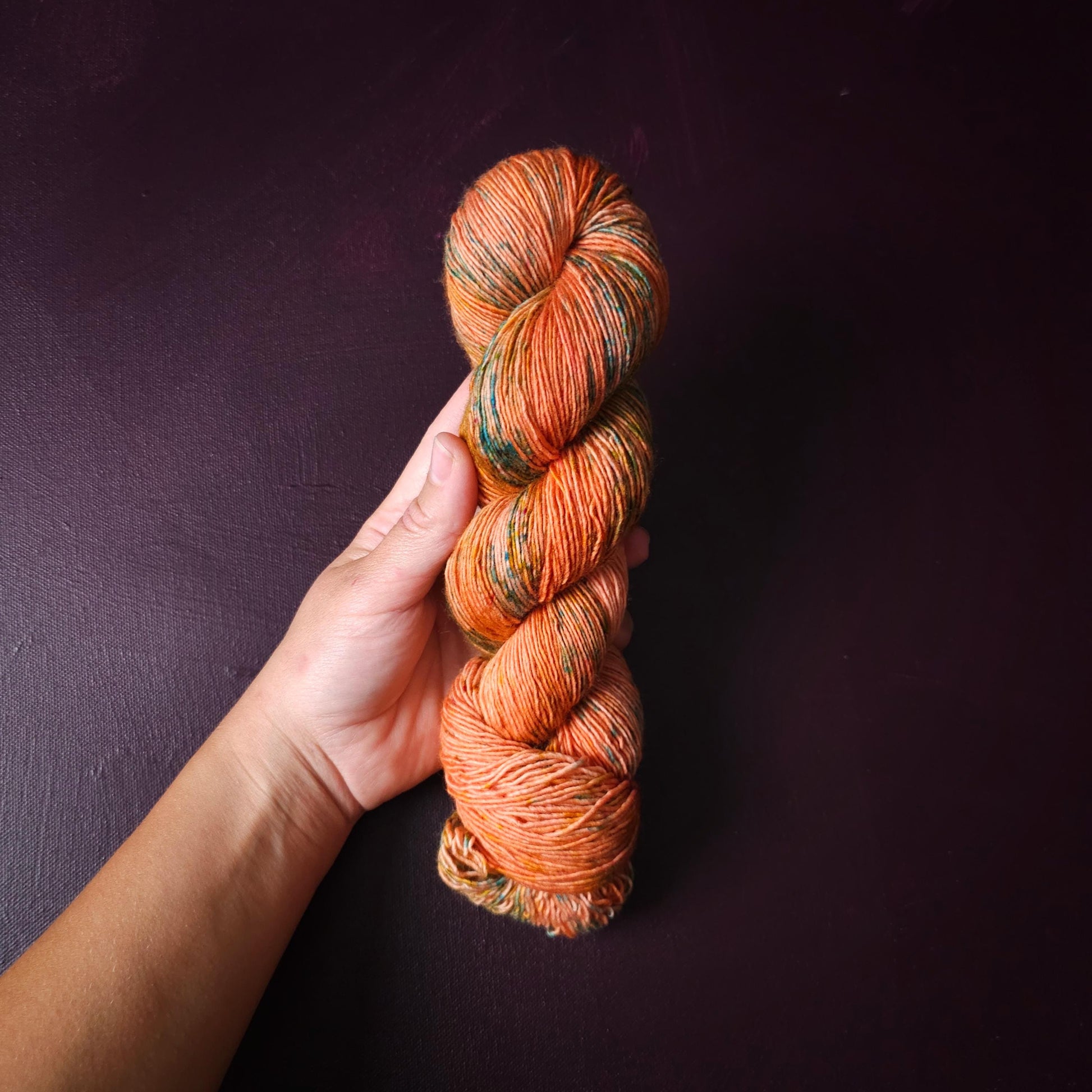 Coral Dream, hand dyed gradient wool yarn, gifts for knitters, gold lurex sock yarn, colorful knitting supplies, merino crochet yarn