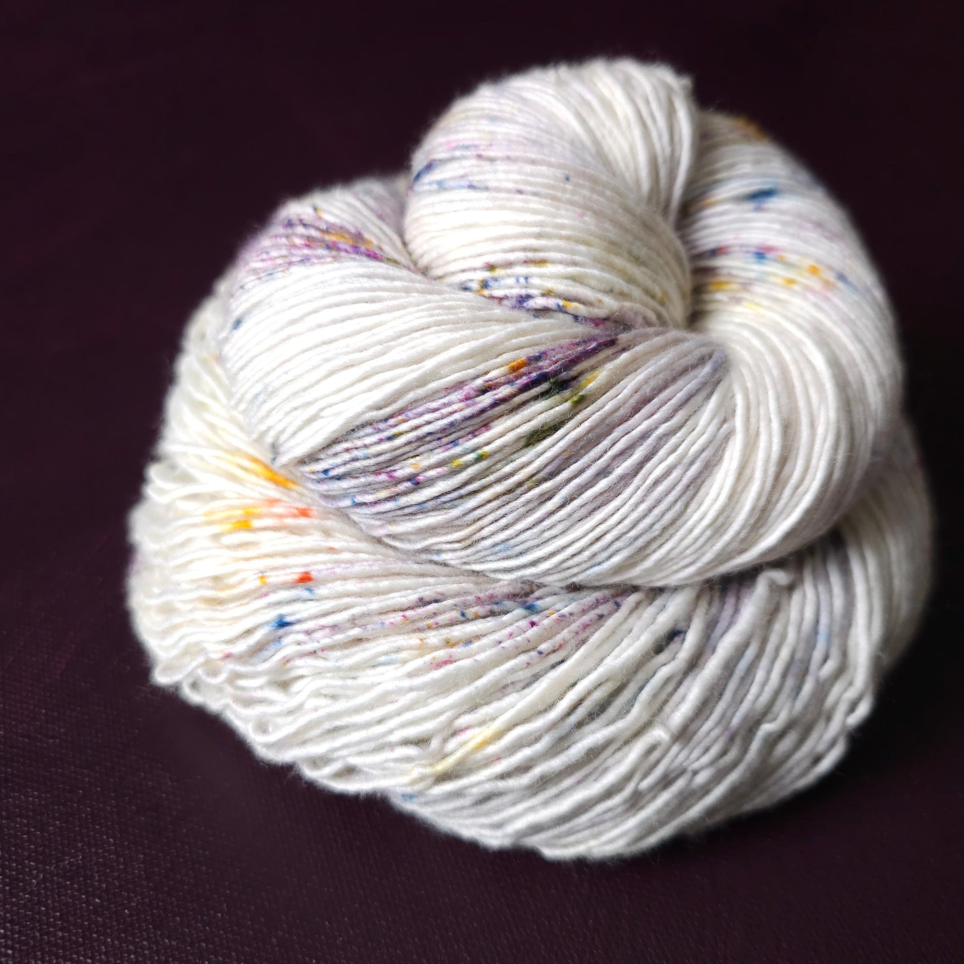 Icy Rocks, hand dyed merino singles yarn, gifts for knitters, gold lurex sock yarn, colorful knitting supplies, merino crochet yarn