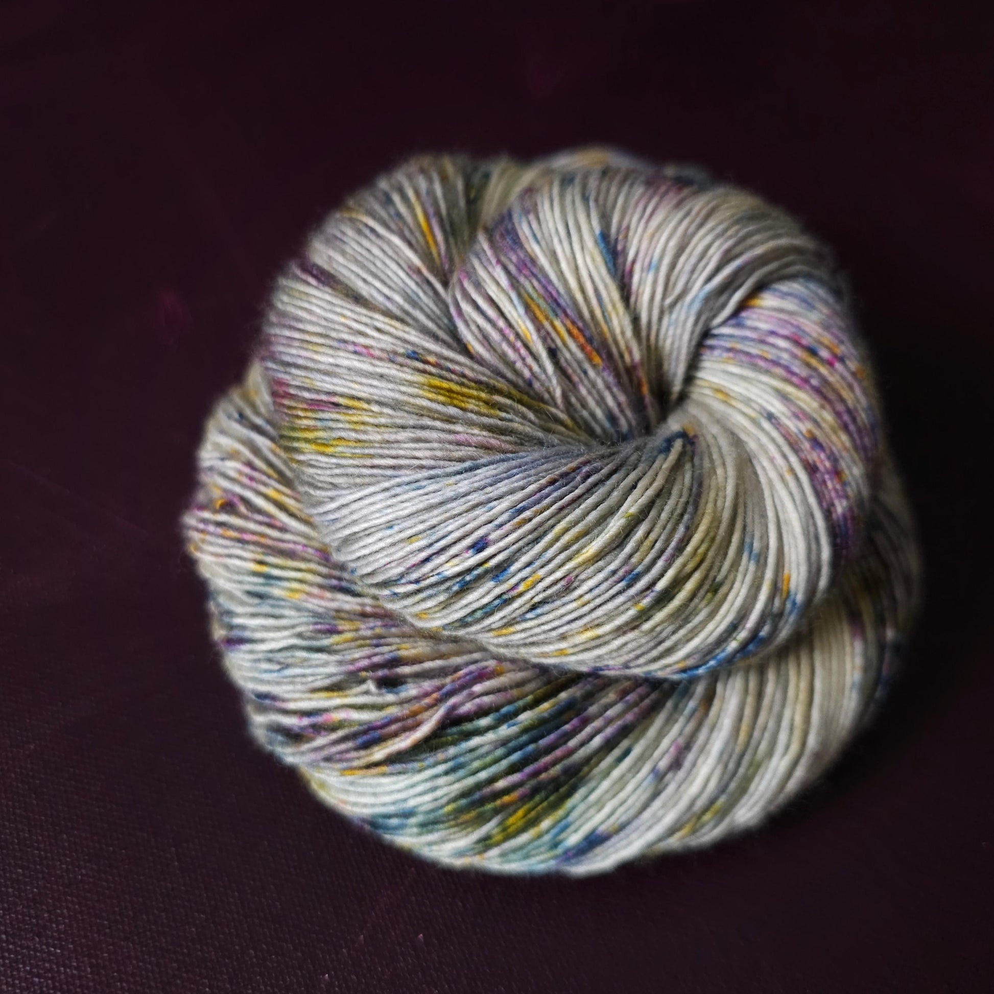 Moody Stone, hand dyed merino singles yarn, gifts for knitters, gold lurex sock yarn, colorful knitting supplies, merino crochet yarn