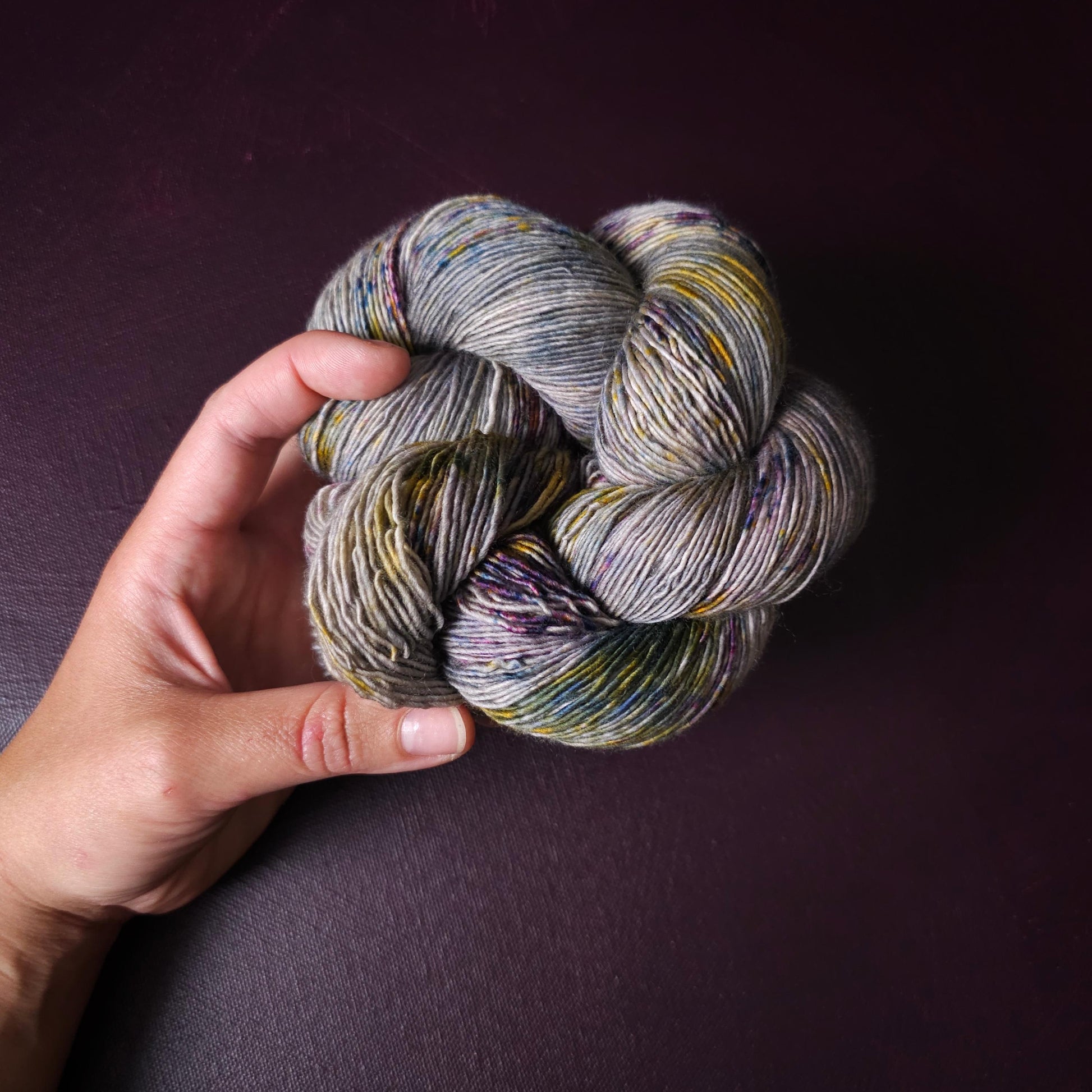 Stone Of Wisdome, hand dyed merino singles yarn, gifts for knitters, gold lurex sock yarn, colorful knitting supplies, merino crochet yarn