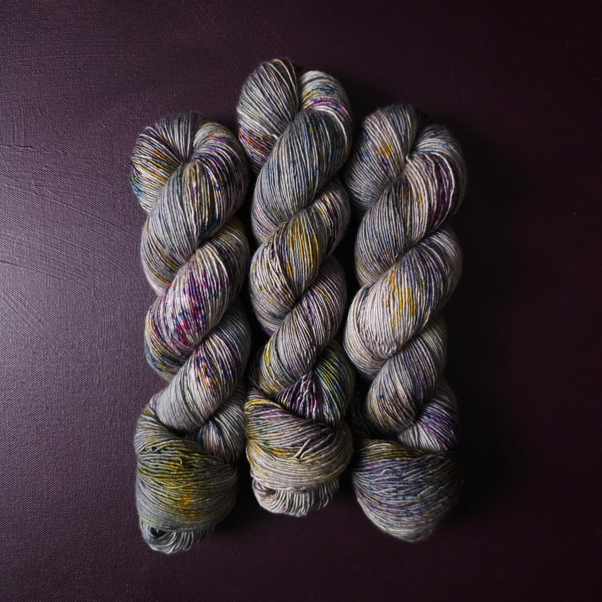 Stone Of Wisdome, hand dyed merino singles yarn, gifts for knitters, gold lurex sock yarn, colorful knitting supplies, merino crochet yarn