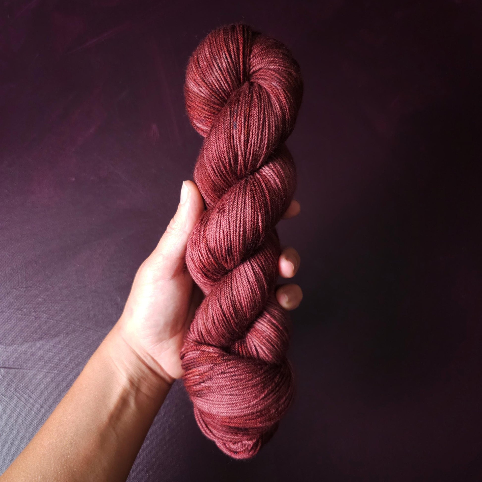 Burning Rasberry, hand dyed merino singles yarn, gifts for knitters, gold lurex sock yarn, colorful knitting supplies, merino crochet yarn