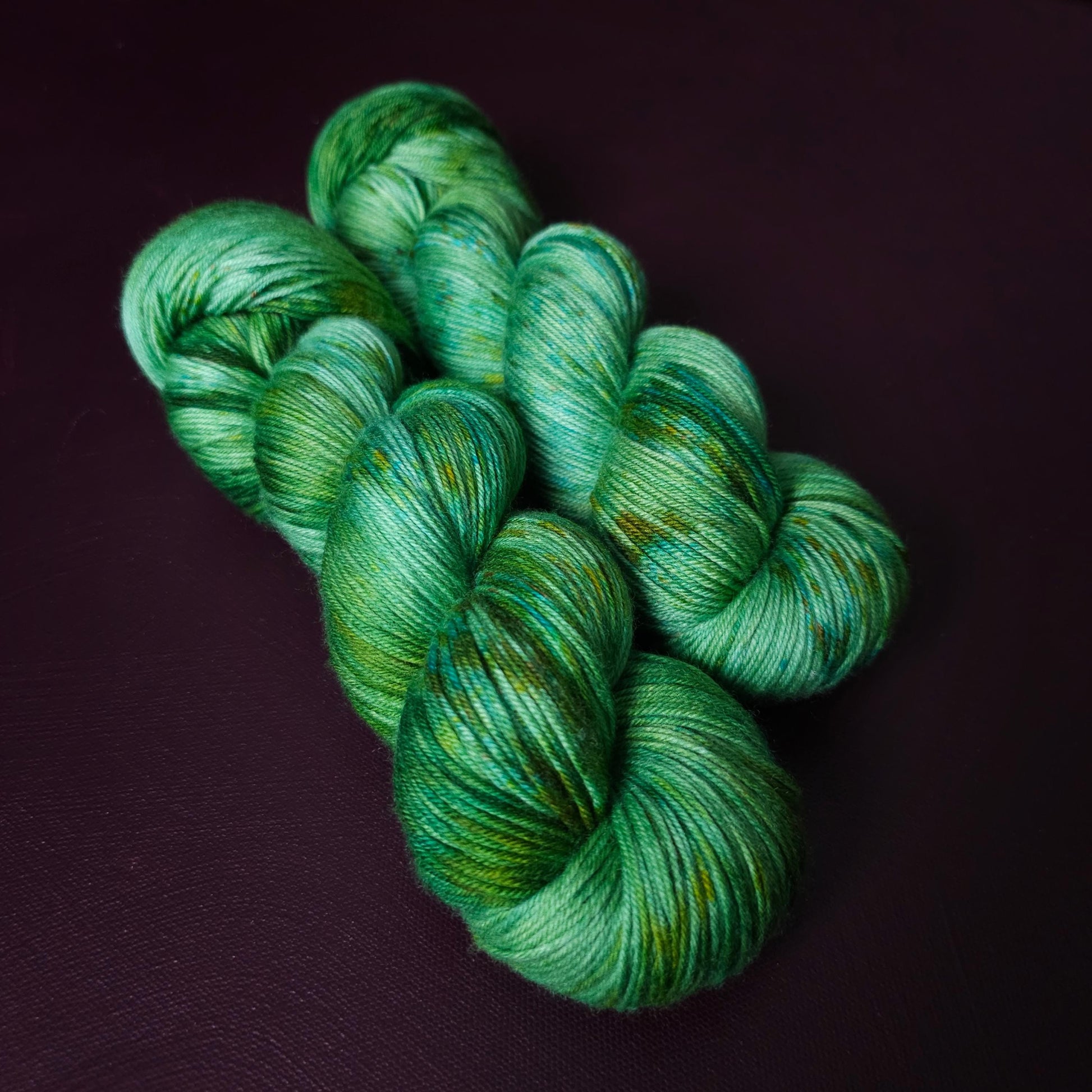 Crazy Sea Foam ~ hand dyed merino singles yarn, gifts for knitters, gold lurex sock yarn, colorful knitting supplies, merino crochet yarn