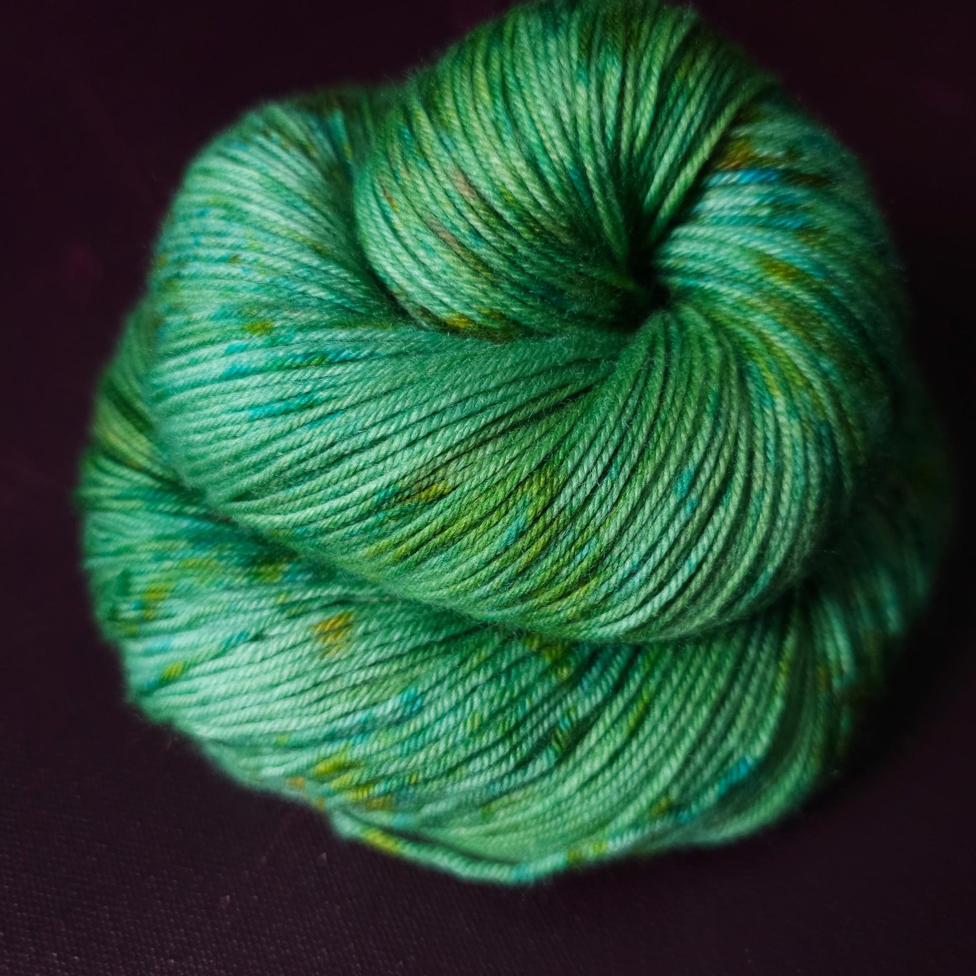 Crazy Sea Foam ~ hand dyed merino singles yarn, gifts for knitters, gold lurex sock yarn, colorful knitting supplies, merino crochet yarn