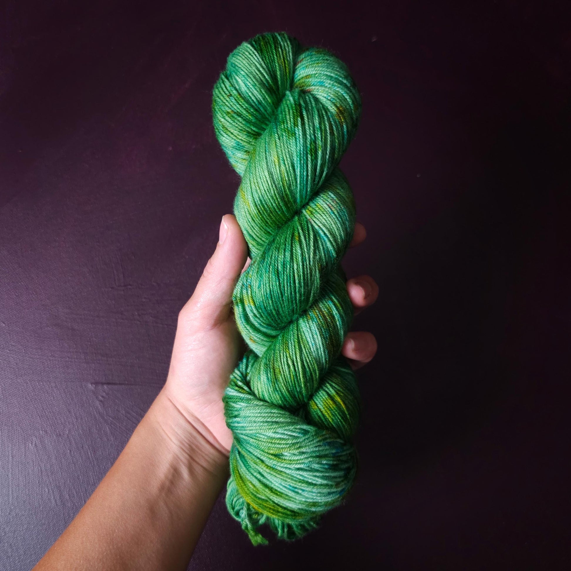 Crazy Sea Foam ~ hand dyed merino singles yarn, gifts for knitters, gold lurex sock yarn, colorful knitting supplies, merino crochet yarn