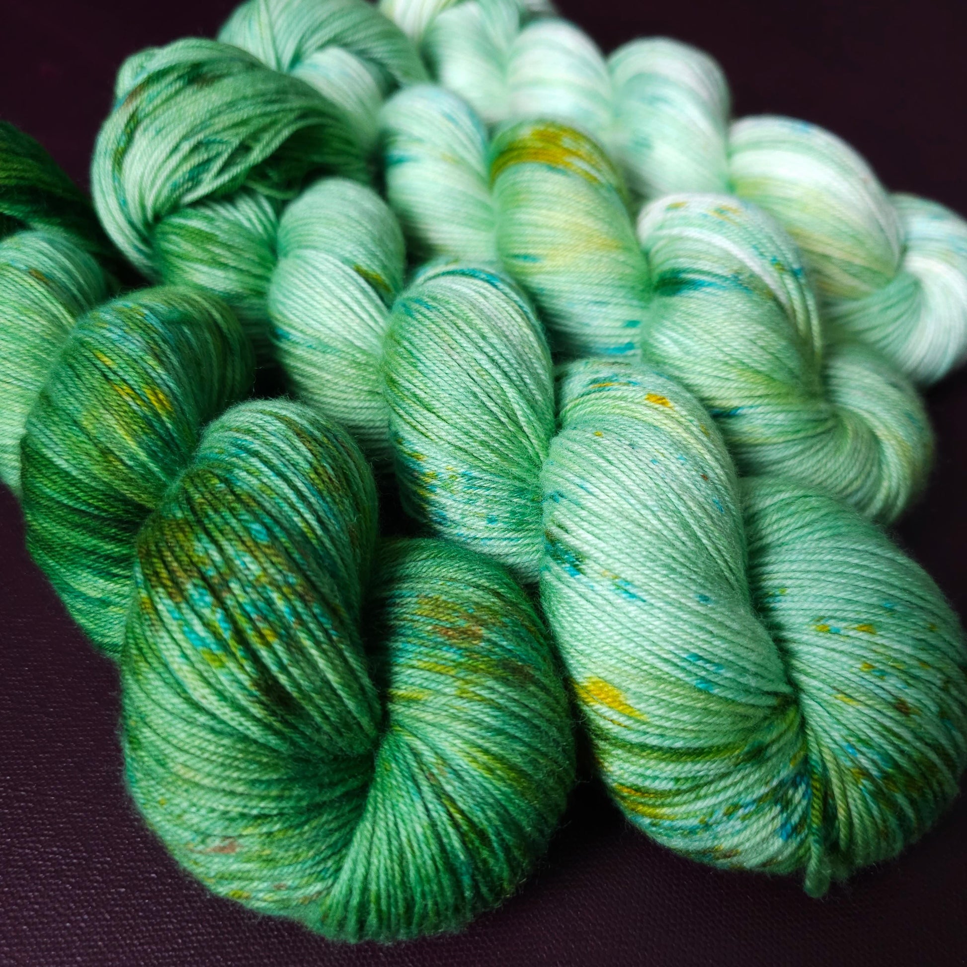 Hand dyed yarn Set ~ Foaming Sea ~ soft merino sock yarn , single ply, DK, Aran, Mohair Silk thread, knitting and crochet yarn