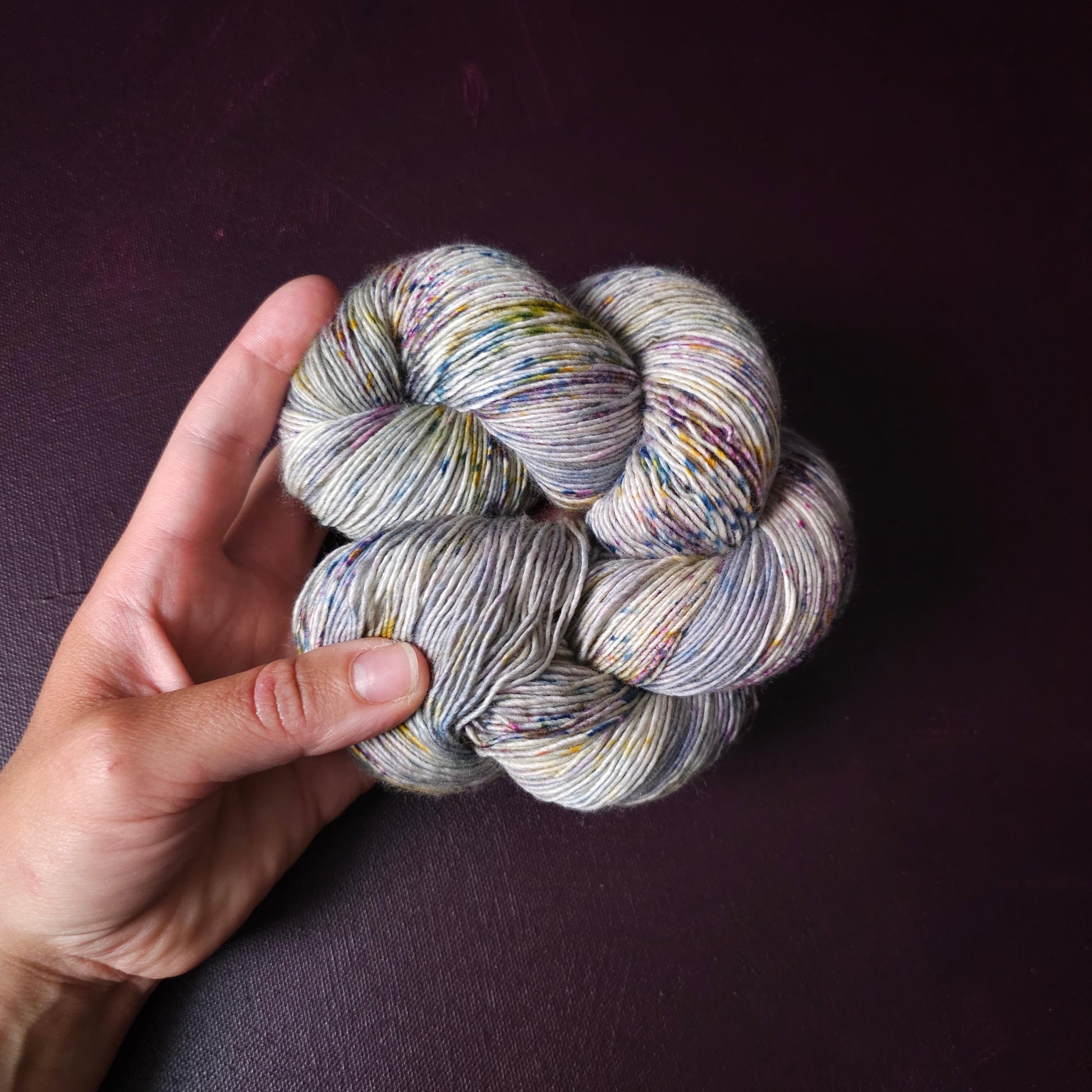 Moody Stone, hand dyed merino singles yarn, gifts for knitters, gold lurex sock yarn, colorful knitting supplies, merino crochet yarn