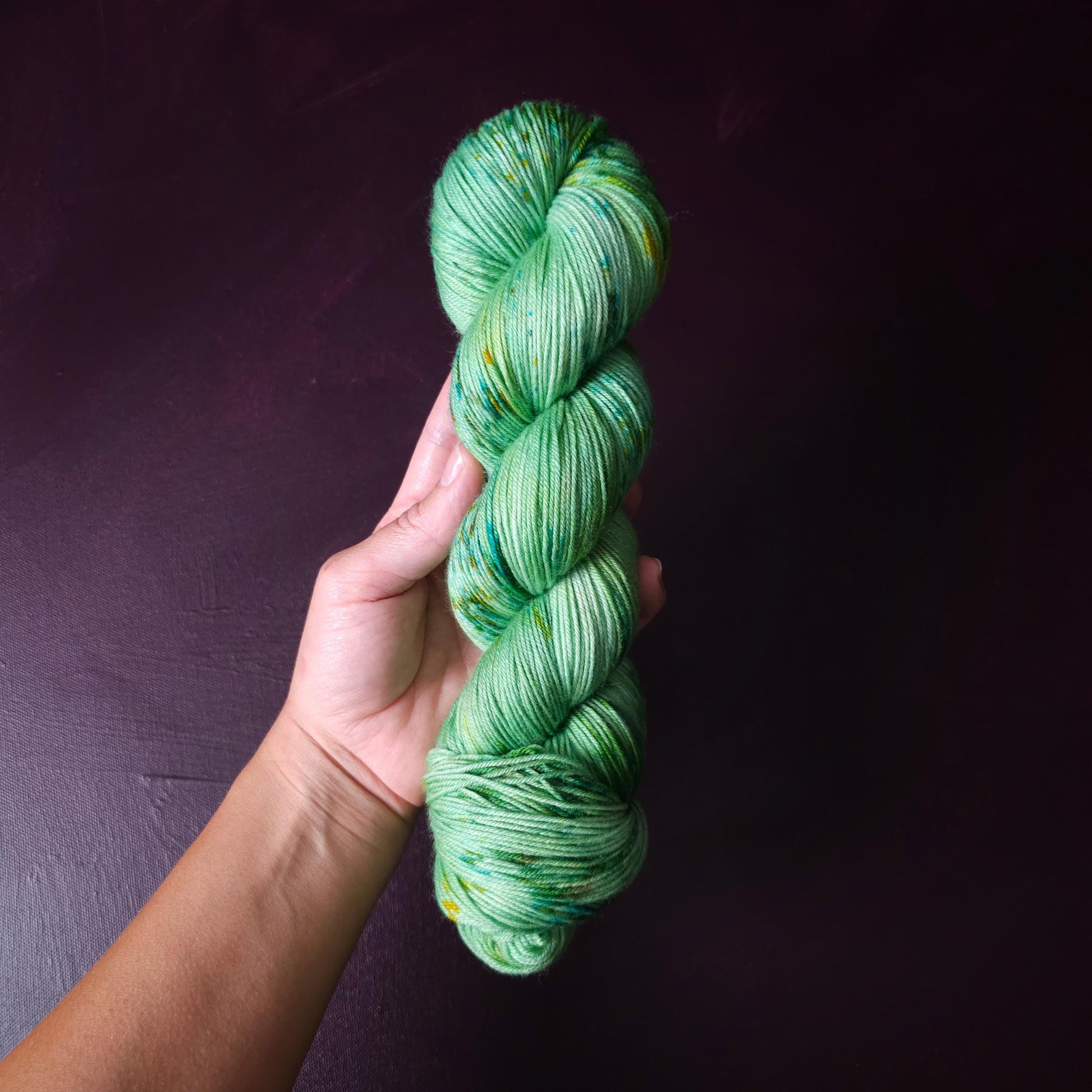 Groovy Sea Foam ~ hand dyed merino singles yarn, gifts for knitters, gold lurex sock yarn, colorful knitting supplies, merino crochet yarn