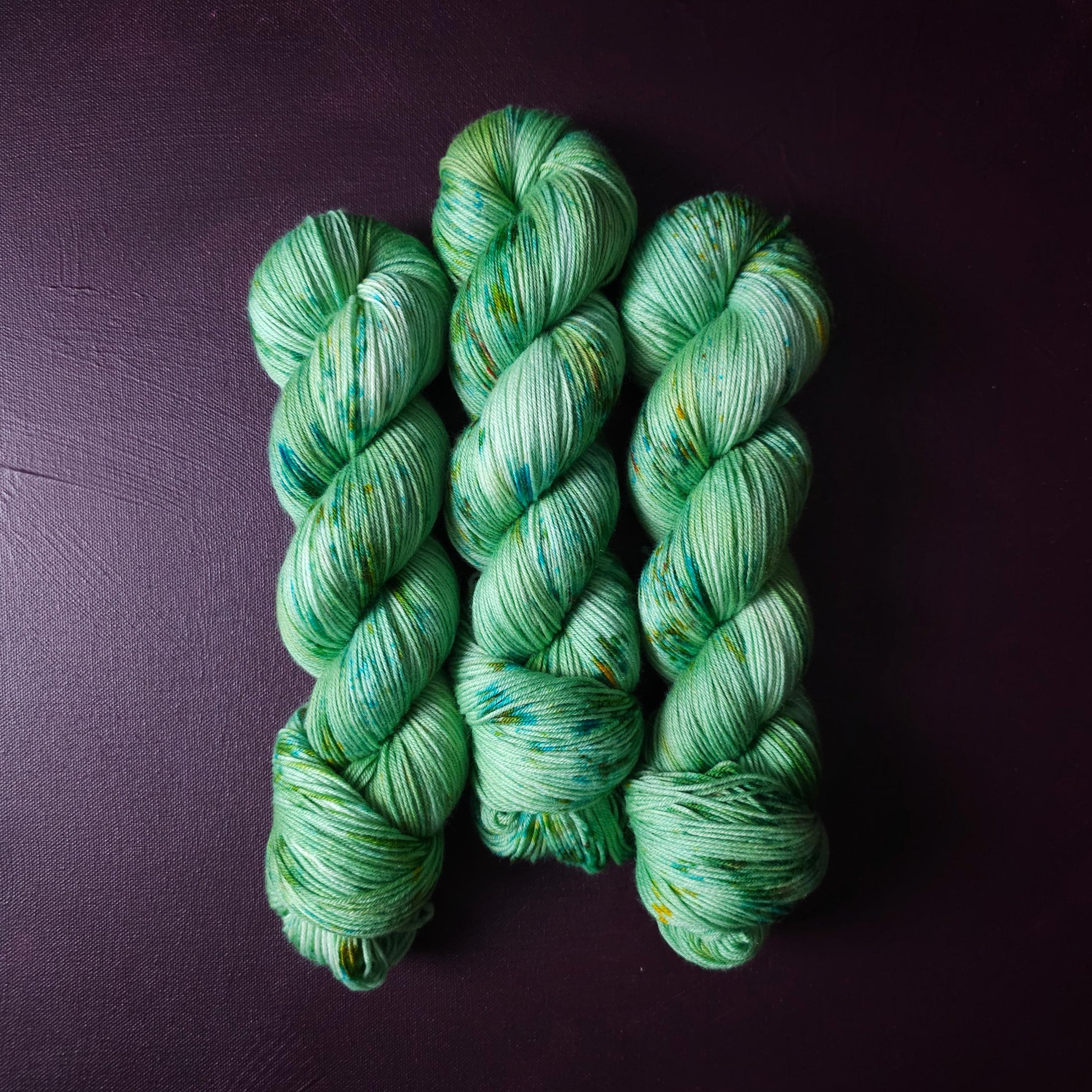 Groovy Sea Foam ~ hand dyed merino singles yarn, gifts for knitters, gold lurex sock yarn, colorful knitting supplies, merino crochet yarn