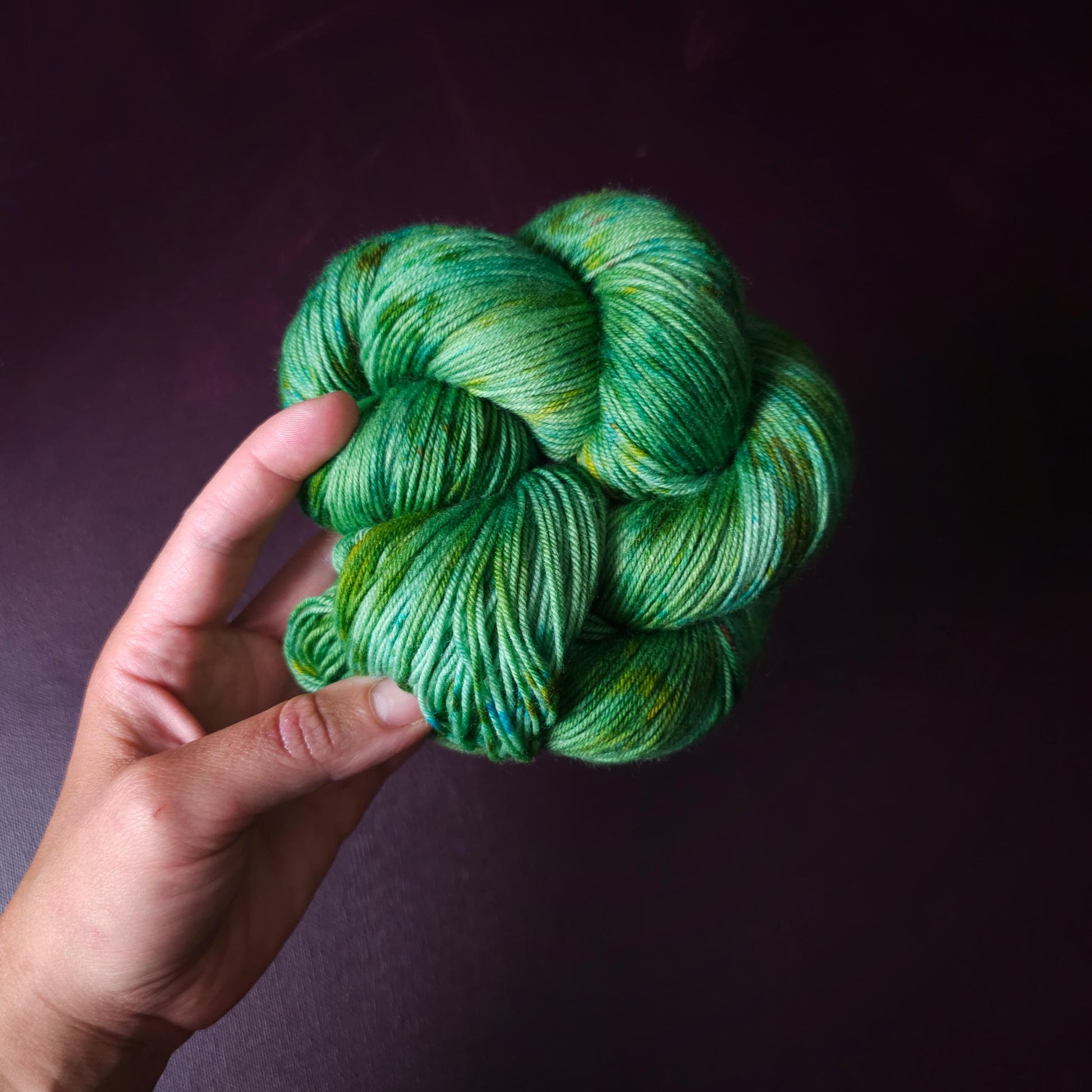 Crazy Sea Foam ~ hand dyed merino singles yarn, gifts for knitters, gold lurex sock yarn, colorful knitting supplies, merino crochet yarn