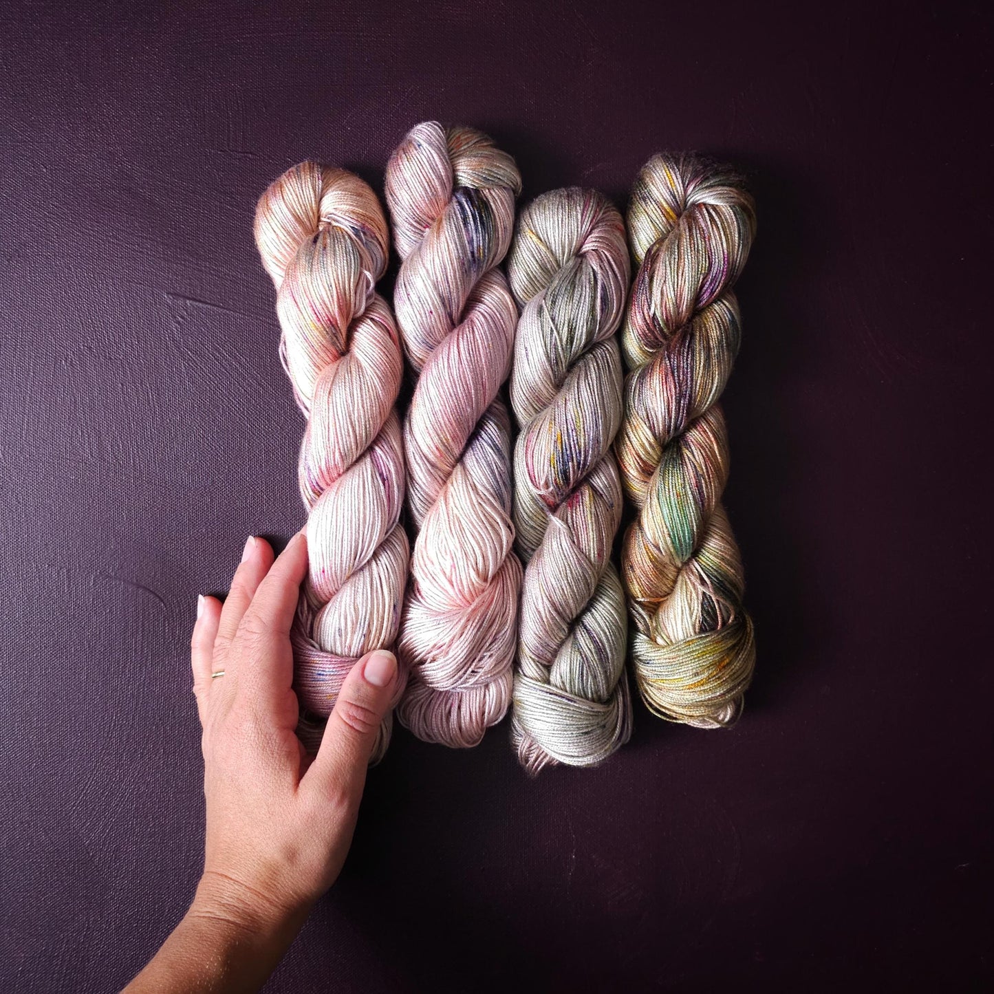 Lucky Dip, Magic Cloud, Hand Dyed Vegan Yarn, Fade Set, Tencel DK weight, Hand Painted Thread, knitting, crochet, weaving yarn