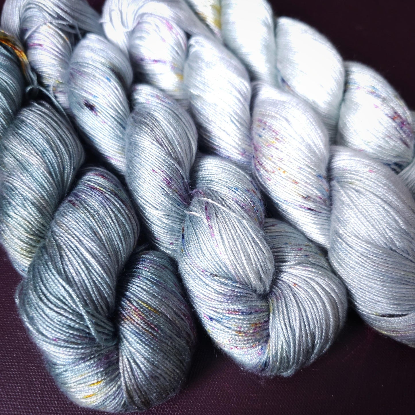 Lucky Dip nr 2 Hand Dyed Vegan Yarn Fade Set, One Of A Kind Knitting Yarn, Fingering Weight Tencel Yarn, Shiny Hand Painted Crochet Thread