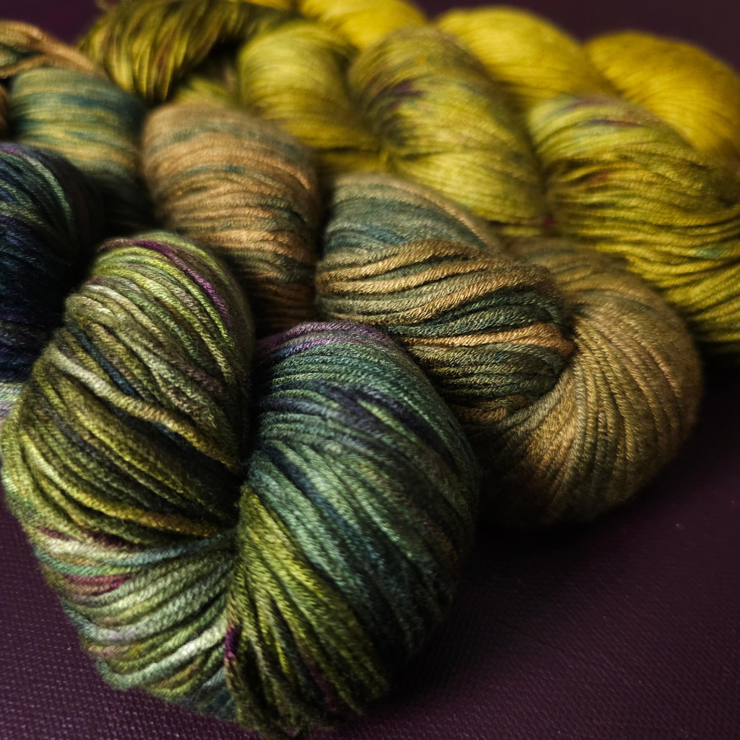Lucky Dip, Hand Dyed Vegan Yarn Fade Set, One Of A Kind Knitting Yarn, DK Weight bamboo Yarn, Shiny Hand Painted Crochet Thread