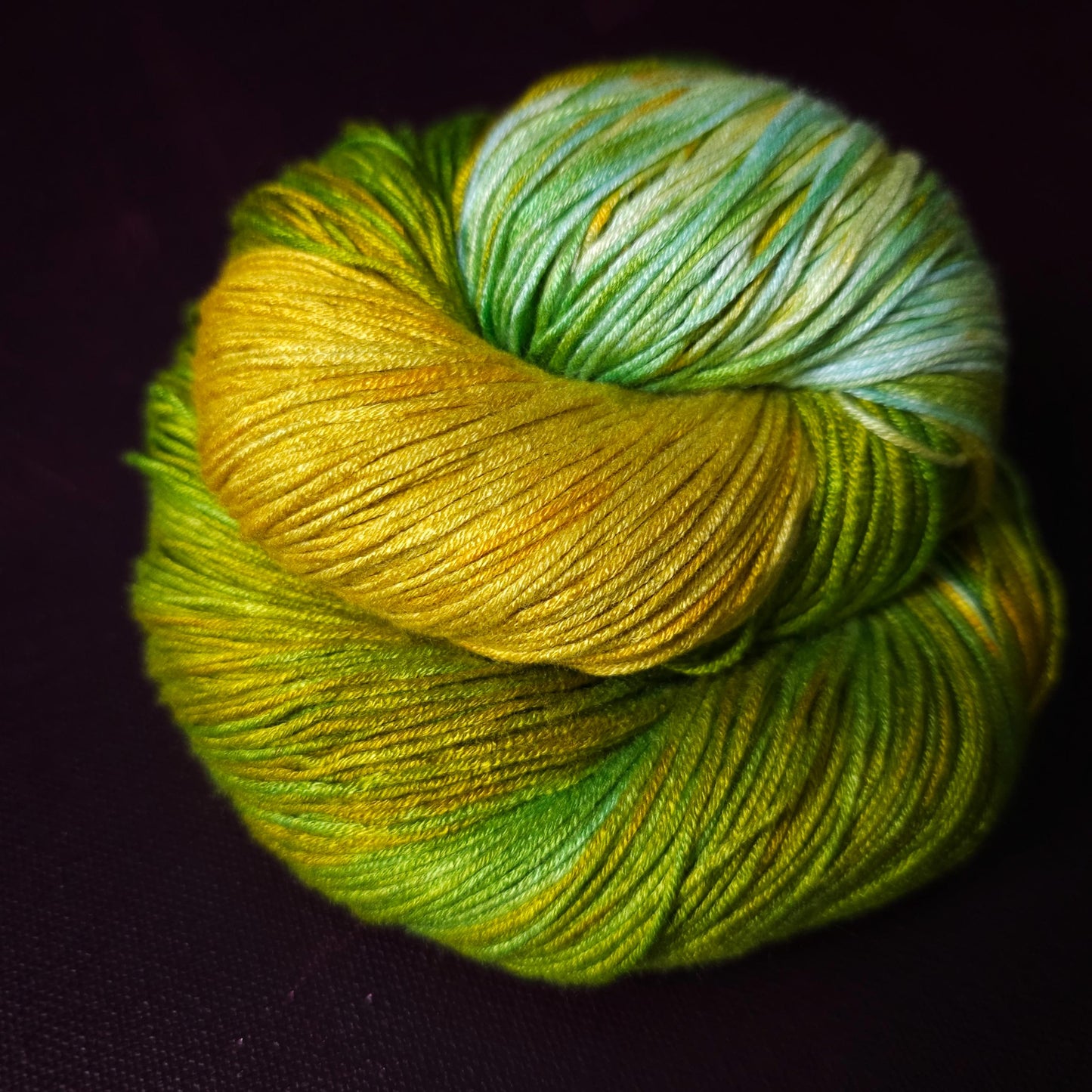 Hand dyed vegan yarn ~ Juicy Apples ~ fingering, DK weight tencel thread, mercerized cotton weaving yarn, bamboo yarn, hand painted