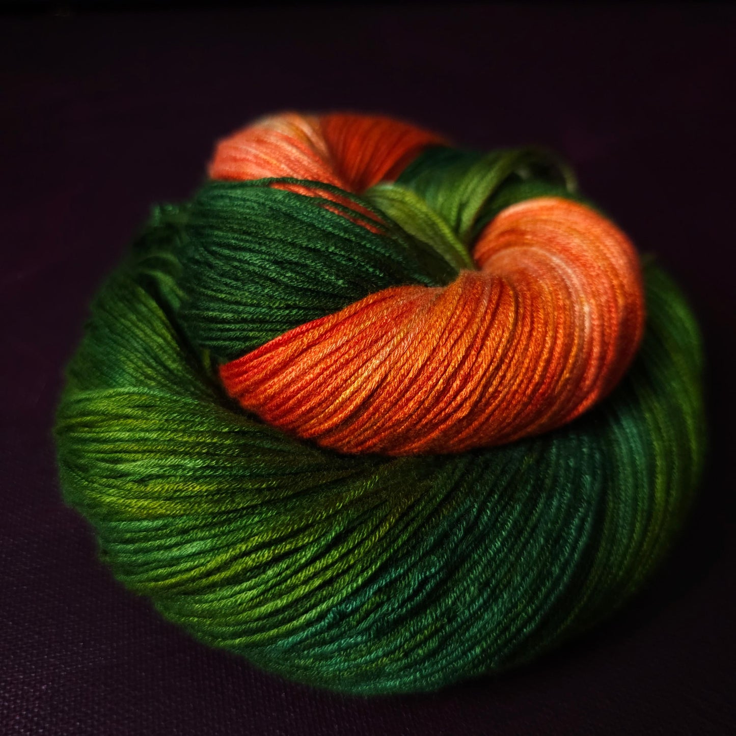 Hand dyed vegan yarn ~ Berries and Pines ~ fingering, DK weight tencel thread, mercerized cotton weaving yarn, bamboo yarn, hand painted