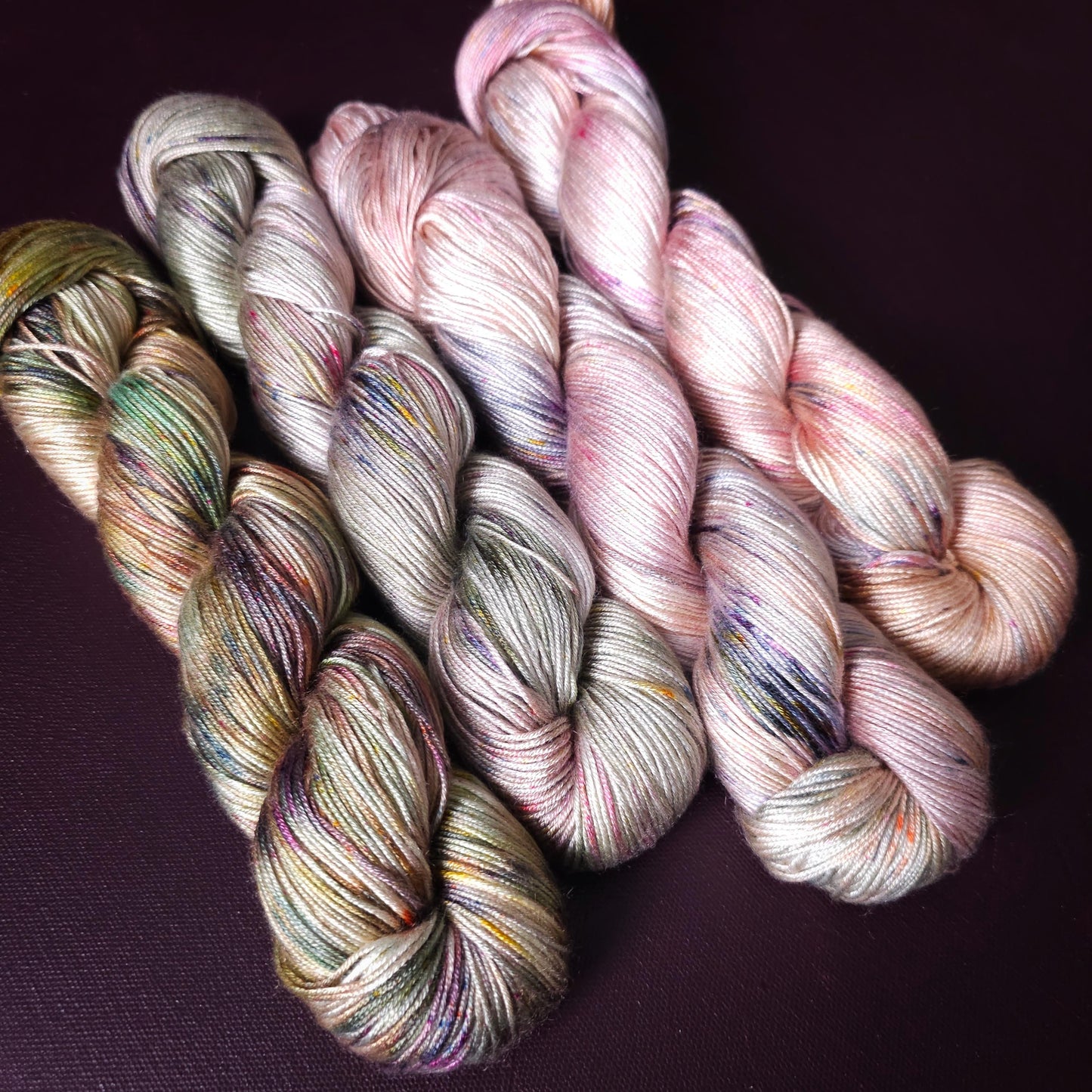 Lucky Dip, Magic Cloud, Hand Dyed Vegan Yarn, Fade Set, Tencel DK weight, Hand Painted Thread, knitting, crochet, weaving yarn