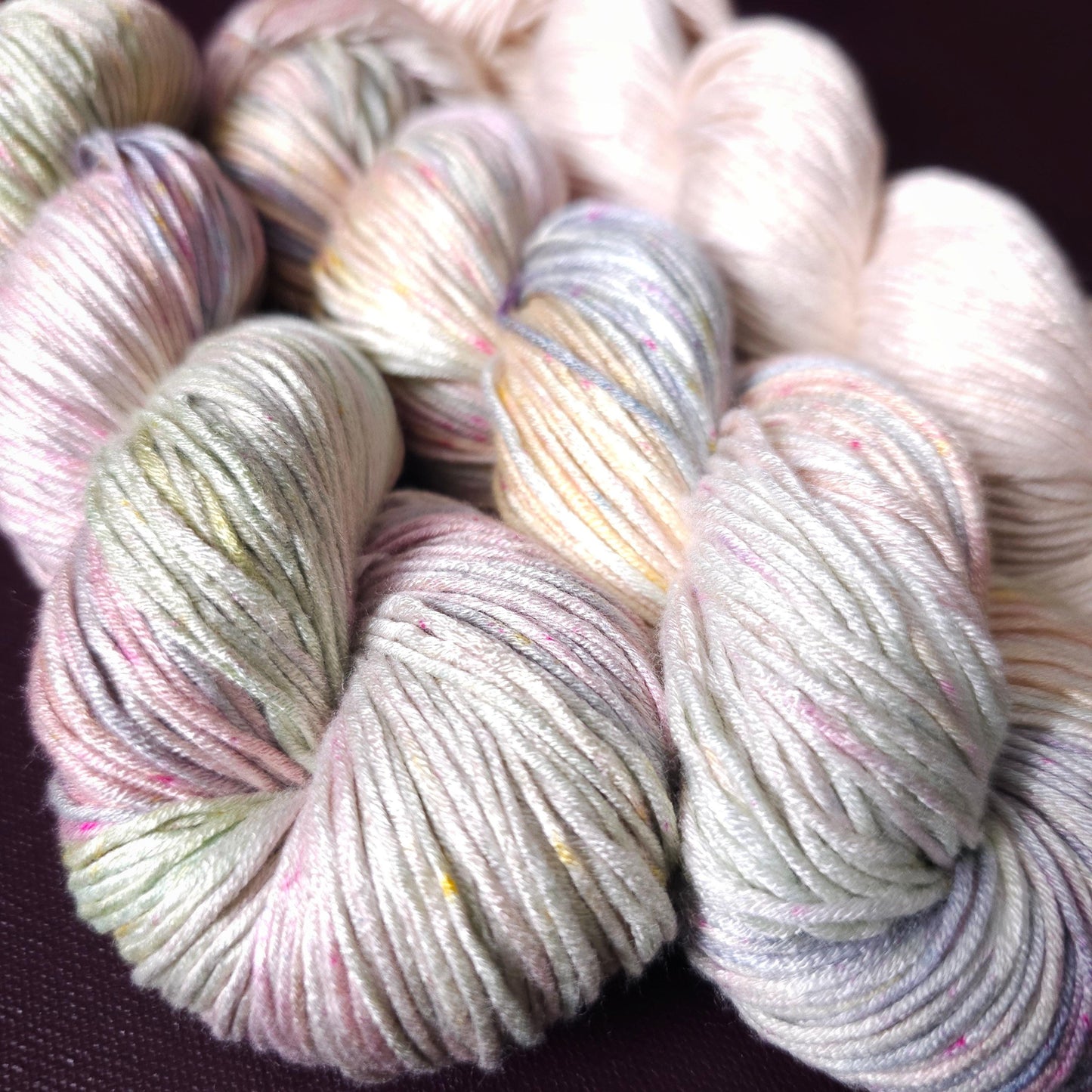 Lucky Dip Trio, Hand Dyed Vegan Yarn Set, One Of A Kind, Bamboo DK Weight Yarn, Hand Painted Plant Based Crochet Thread, Knitting