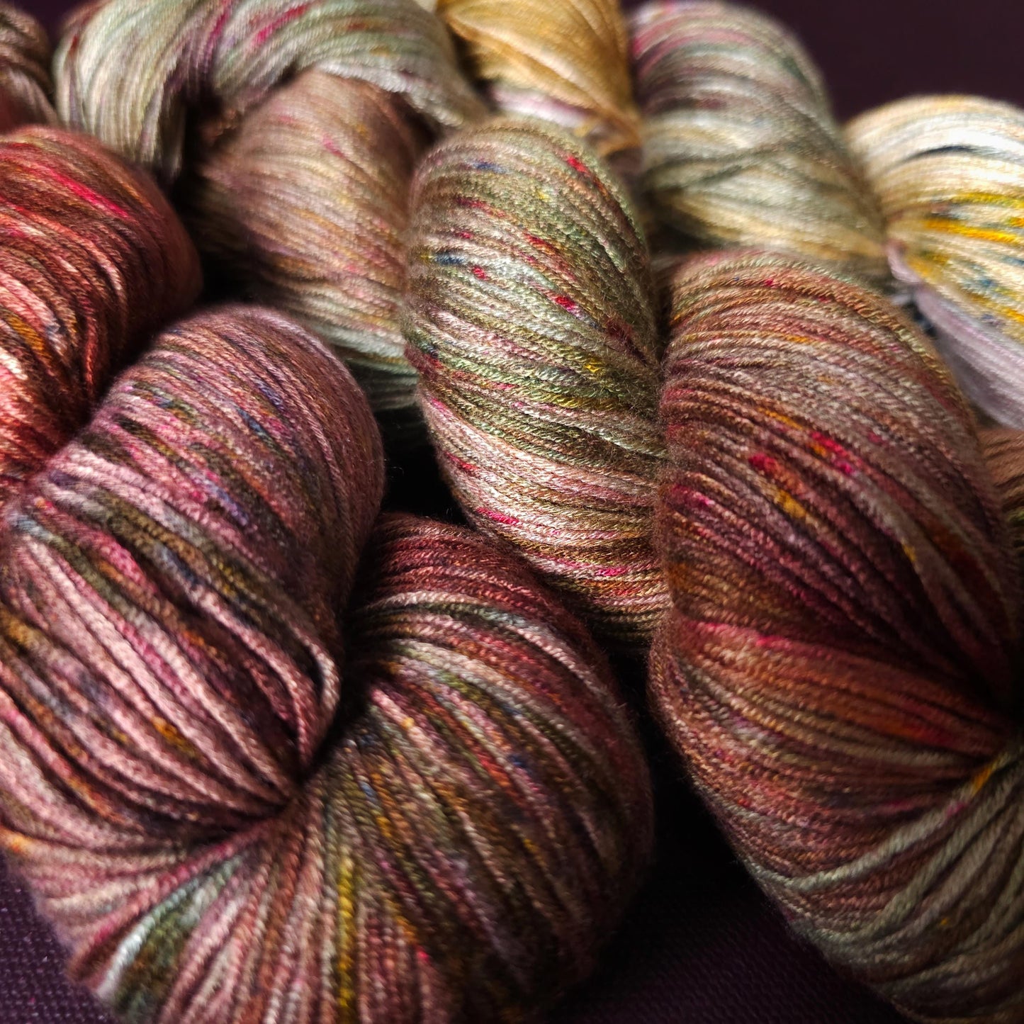 Lucky Dip Trio, Hand Dyed Vegan Yarn Set, One Of A Kind, Bamboo fingering Weight Yarn, Hand Painted Plant Based Crochet Thread, Knitting