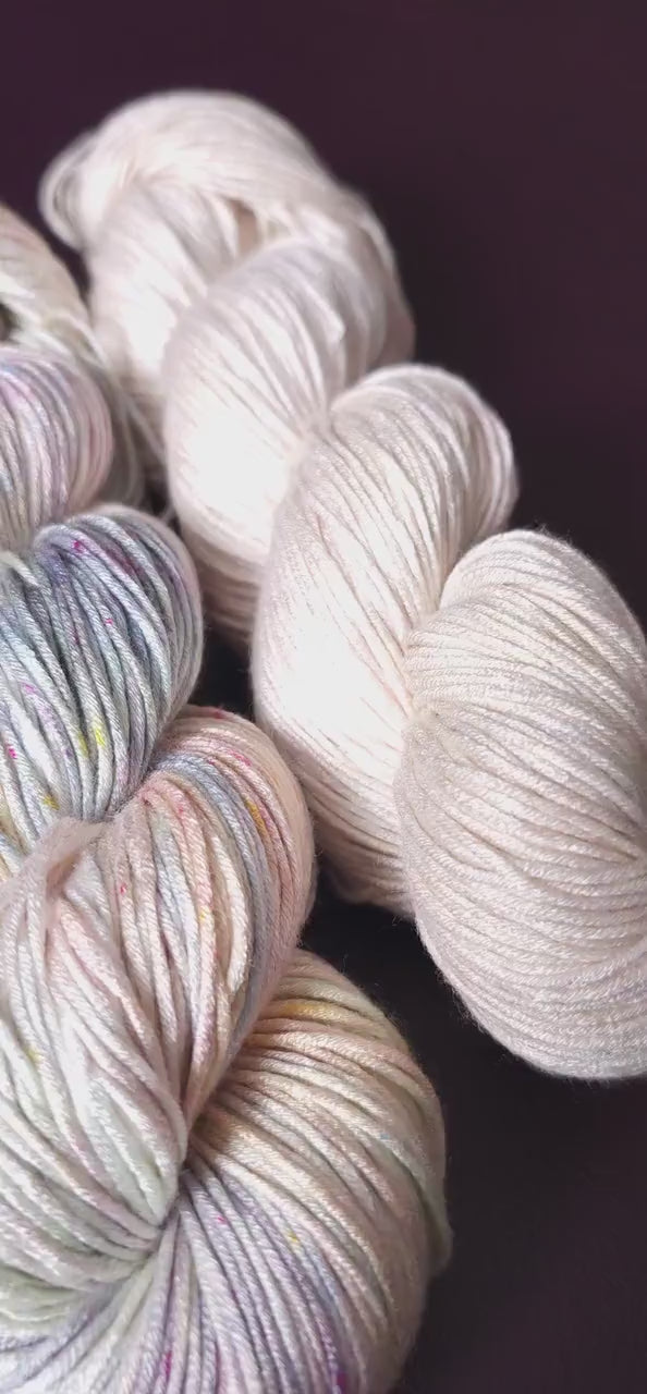 Lucky Dip Trio, Hand Dyed Vegan Yarn Set, One Of A Kind, Bamboo DK Weight Yarn, Hand Painted Plant Based Crochet Thread, Knitting