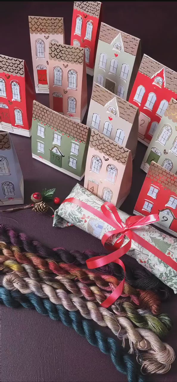 Hand dyed yarn, Vegan Yarn Advent Calendar 2025 PRE-ORDER, ~ fingering weight tencel OR bamboo yarn, vegan, hand painted