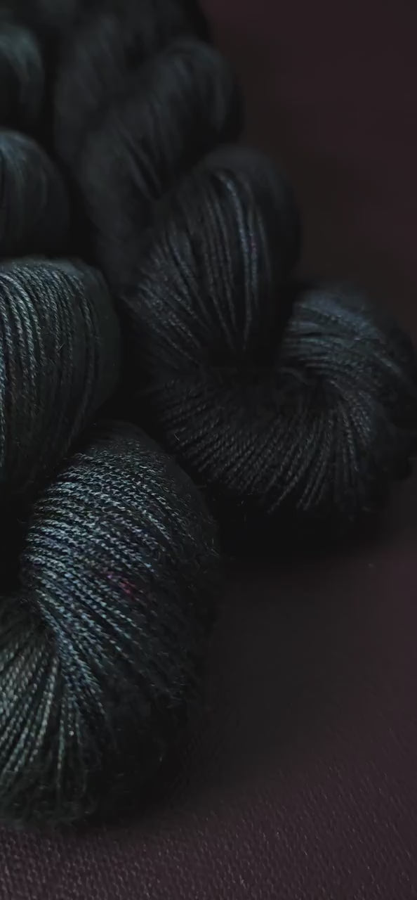Hand dyed vegan yarn, Fade Set, Smokey Blues, shiny tencel yarn, soft knitting yarn, hand painted crichet thread, fingering weight