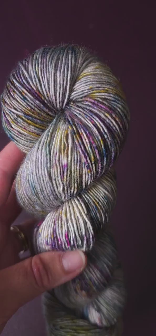 Stone Of Wisdome, hand dyed merino singles yarn, gifts for knitters, gold lurex sock yarn, colorful knitting supplies, merino crochet yarn