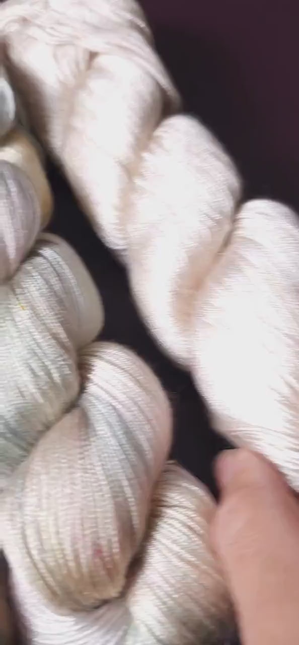 Lucky Dip Hand Dyed Vegan Yarn Fade Set, One Of A Kind Knitting Yarn, Fingering Weight Tencel Yarn, Shiny Hand Painted Crochet Thread