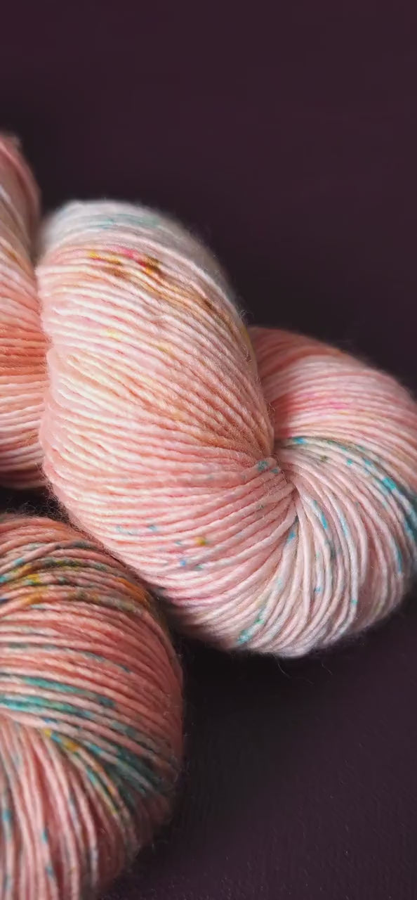 Hand dyed yarn Set ~ Crazy Coral ~ soft merino sock yarn , single ply, DK, Aran, Mohair Silk thread, knitting and crochet yarn
