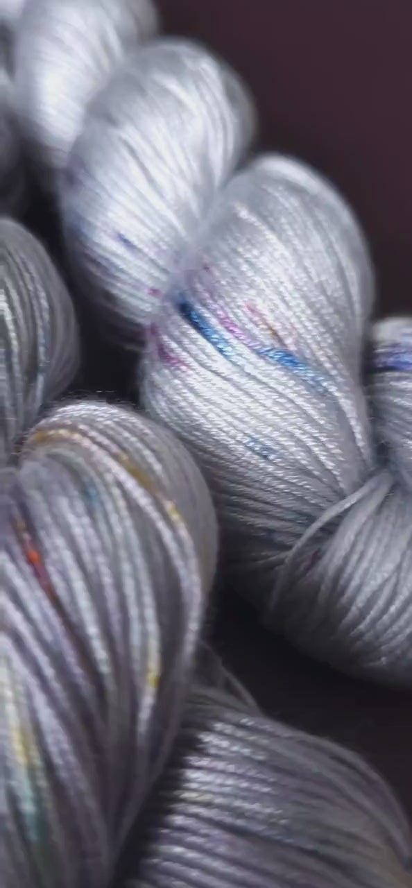 Lucky Dip, Dark Purple Cloud, Hand Dyed Vegan Yarn, Fade Set, Tencel DK weight, Hand Painted Thread, knitting, crochet, weaving yarn