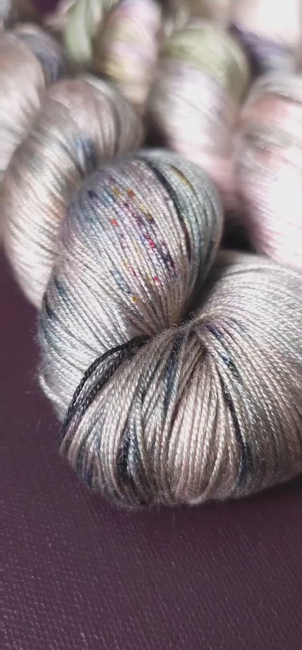 Lucky Dip Trio, Hand Dyed Vegan Yarn Set, One Of A Kind, Tencel Fingering Weight Yarn, Hand Painted Plant Based Crochet Thread
