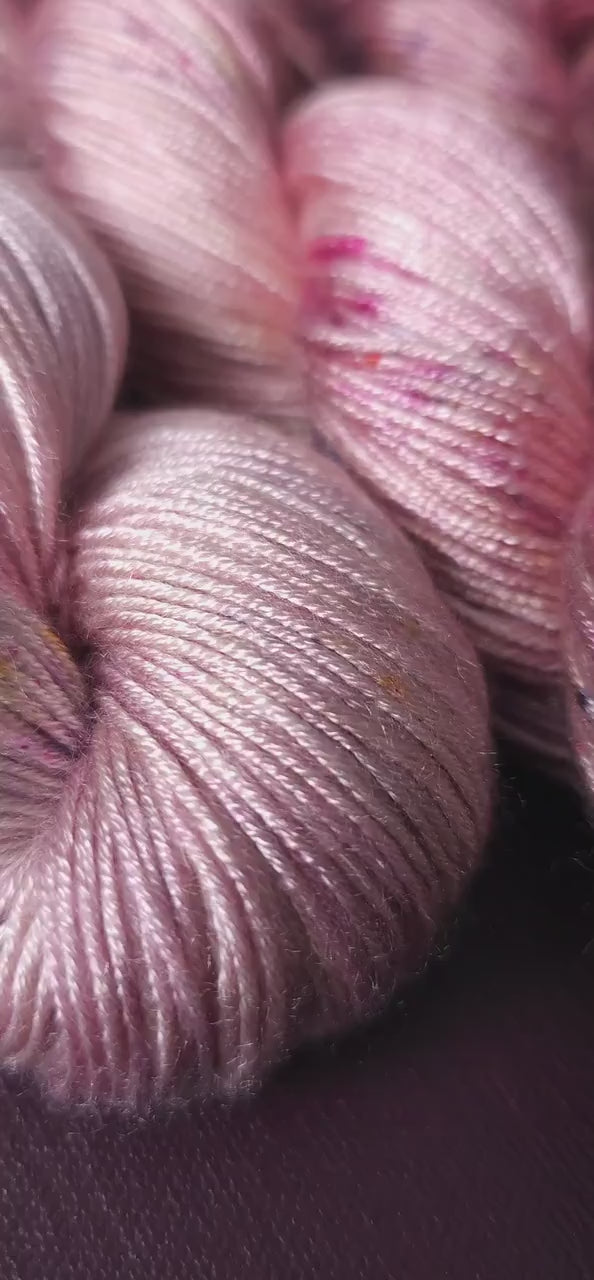 CherryRomance, Hand Dyed Vegan Yarn, Fade Set, Fingering Weight Tencel DK, Hand Painted Thread, One of a kind