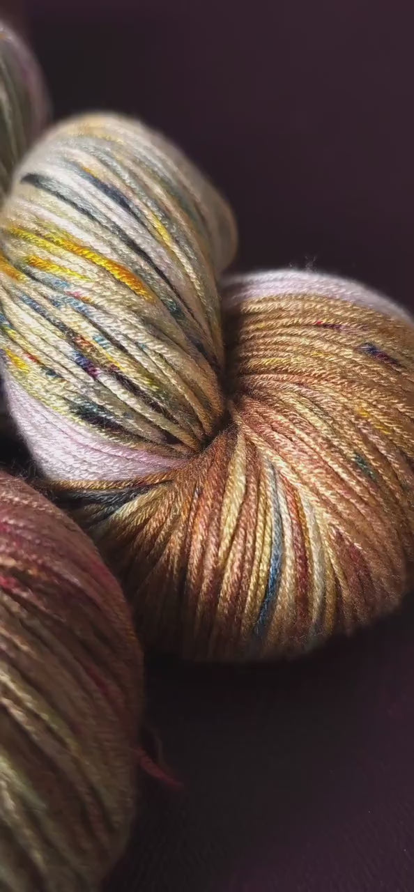 Lucky Dip Trio, Hand Dyed Vegan Yarn Set, One Of A Kind, Bamboo fingering Weight Yarn, Hand Painted Plant Based Crochet Thread, Knitting