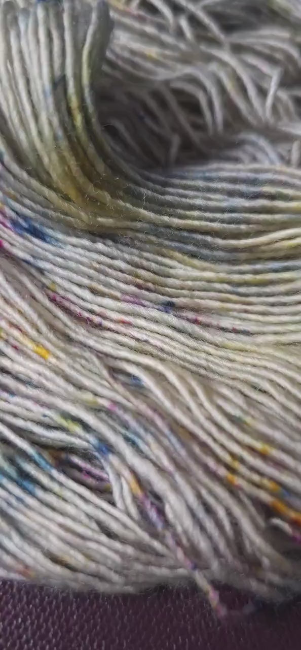 Moody Stone, hand dyed merino singles yarn, gifts for knitters, gold lurex sock yarn, colorful knitting supplies, merino crochet yarn