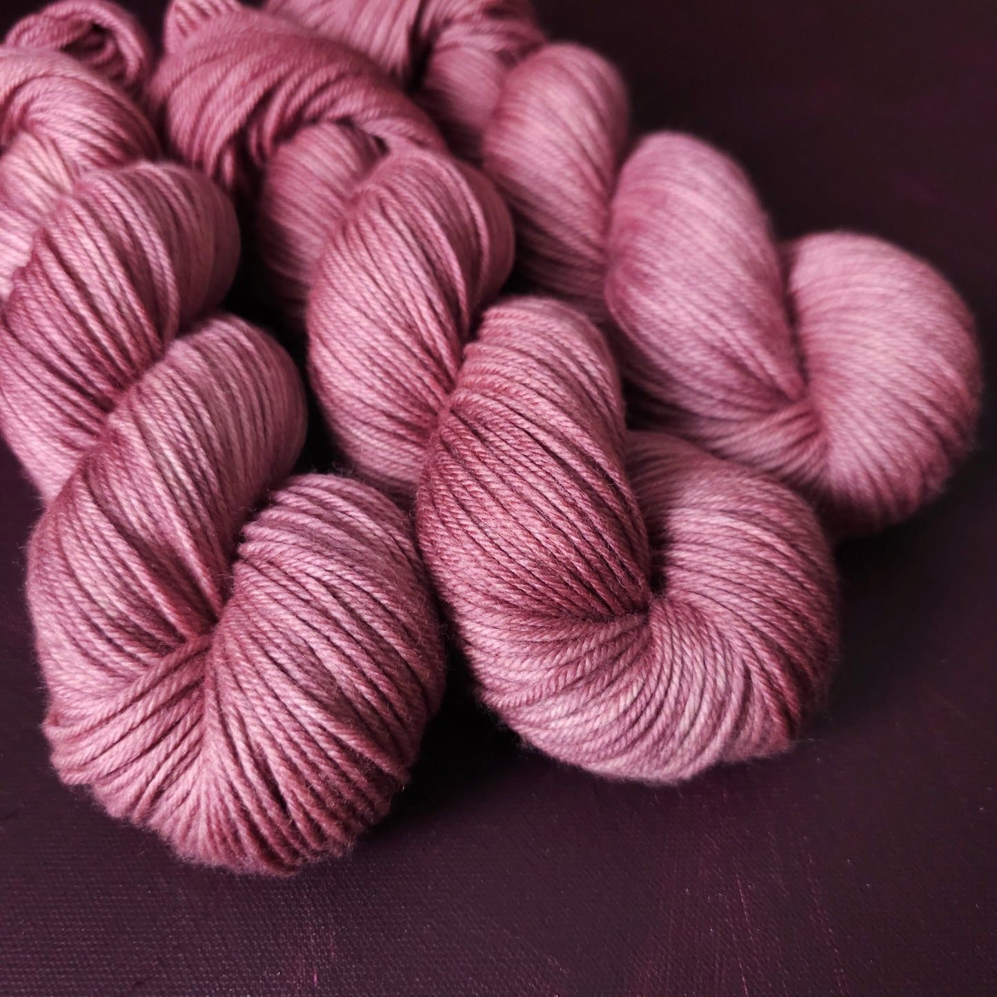 Old Rose, hand dyed merino singles yarn, gifts for knitters, gold lurex sock yarn, colorful knitting supplies, merino crochet yarn