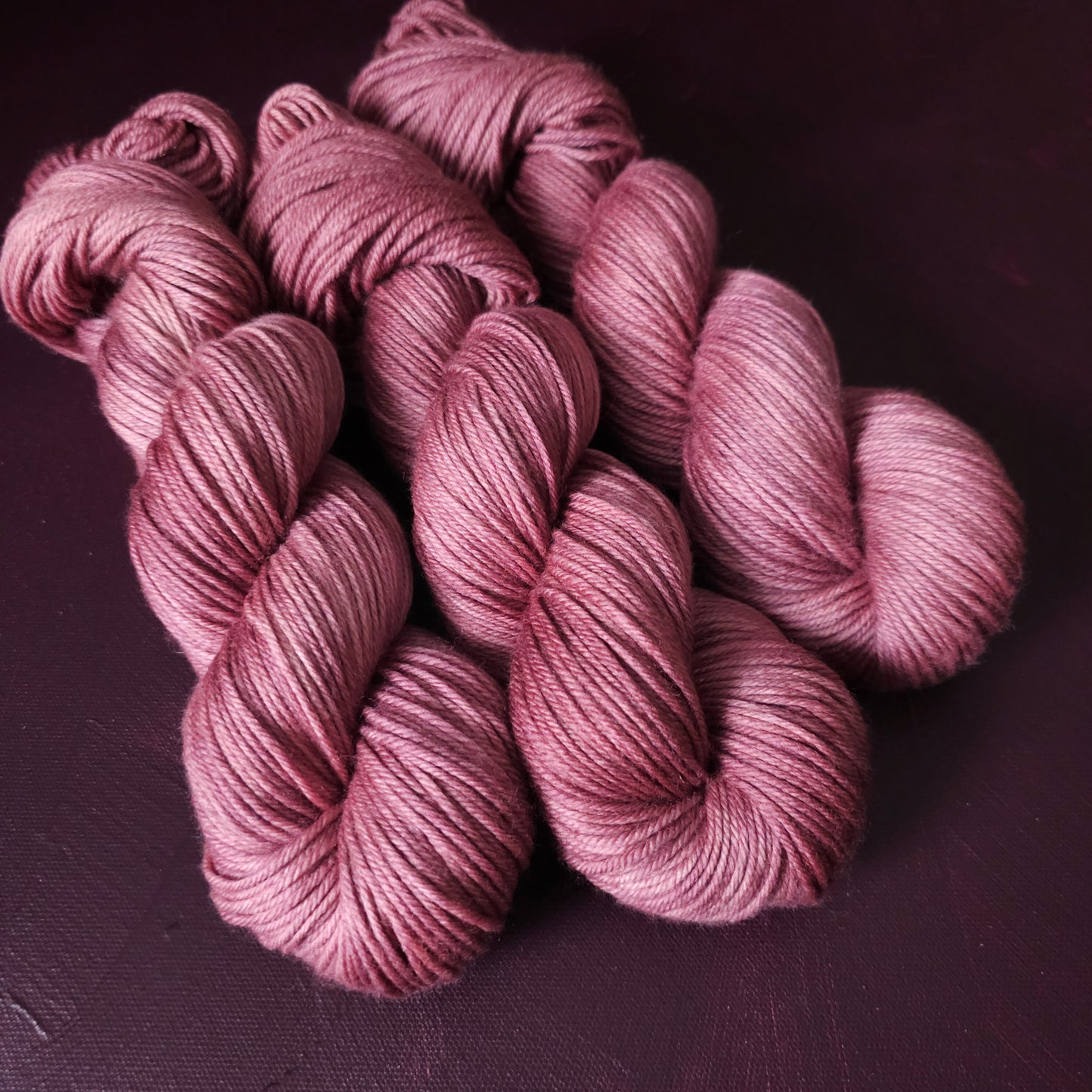 Old Rose, hand dyed merino singles yarn, gifts for knitters, gold lurex sock yarn, colorful knitting supplies, merino crochet yarn