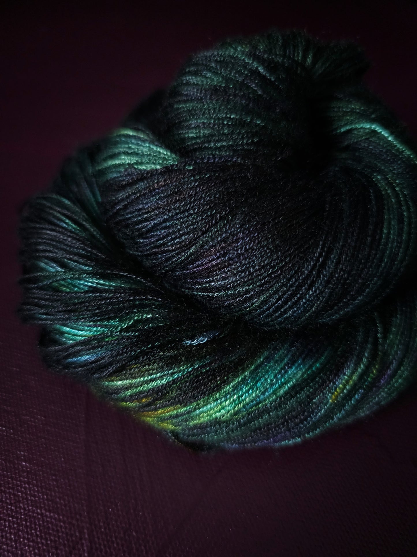 Hand dyed vegan yarn ~ Lost Forest ***Dyed to order ~ fingering / DK weight tencel OR bamboo yarn, hand painted