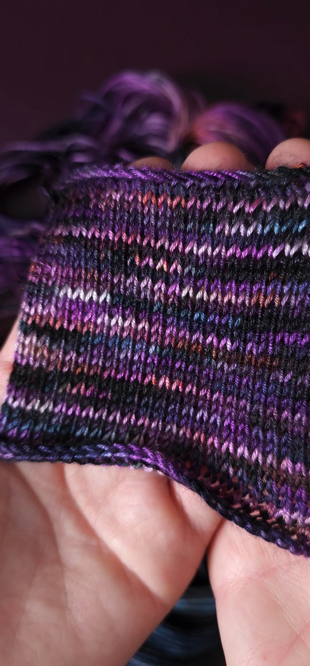 Andromeda, Hand dyed vegan yarn, variegated yarn, fingering / DK weight knitting yarn, tencel / bamboo / cotton crochet thread