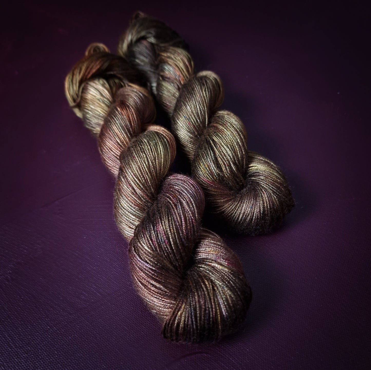 Hand dyed yarn ~ Natures Embrace *** Dyed to order ~ fingering / DK weight tencel OR bamboo yarn, vegan, hand painted