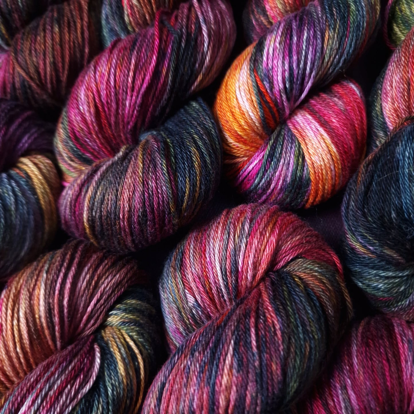 Hand dyed yarn ~ Pure Joy ~ mercerized cotton yarn, vegan, hand painted, indie dyed