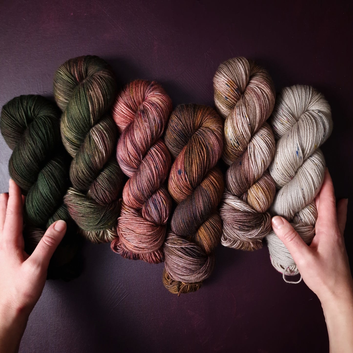 Hand dyed yarn Set ~ Autumn Stories ***Dyed to order ~ Sock, Merino Singles, DK, Aran, Mohair Silk