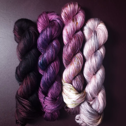 Hand dyed yarn ~ Fade Set*** Dyed to order ~ Mrs. Roberston's Rose Garden ~ tencel yarn, bamboo yarn, vegan, hand painted, fingering, DK