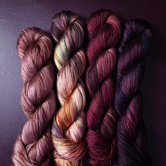 Hand dyed yarn ~ Fade Set ~ Autumn In The Vineyard*** Dyed to order ~ tencel yarn, vegan, hand painted, fingering