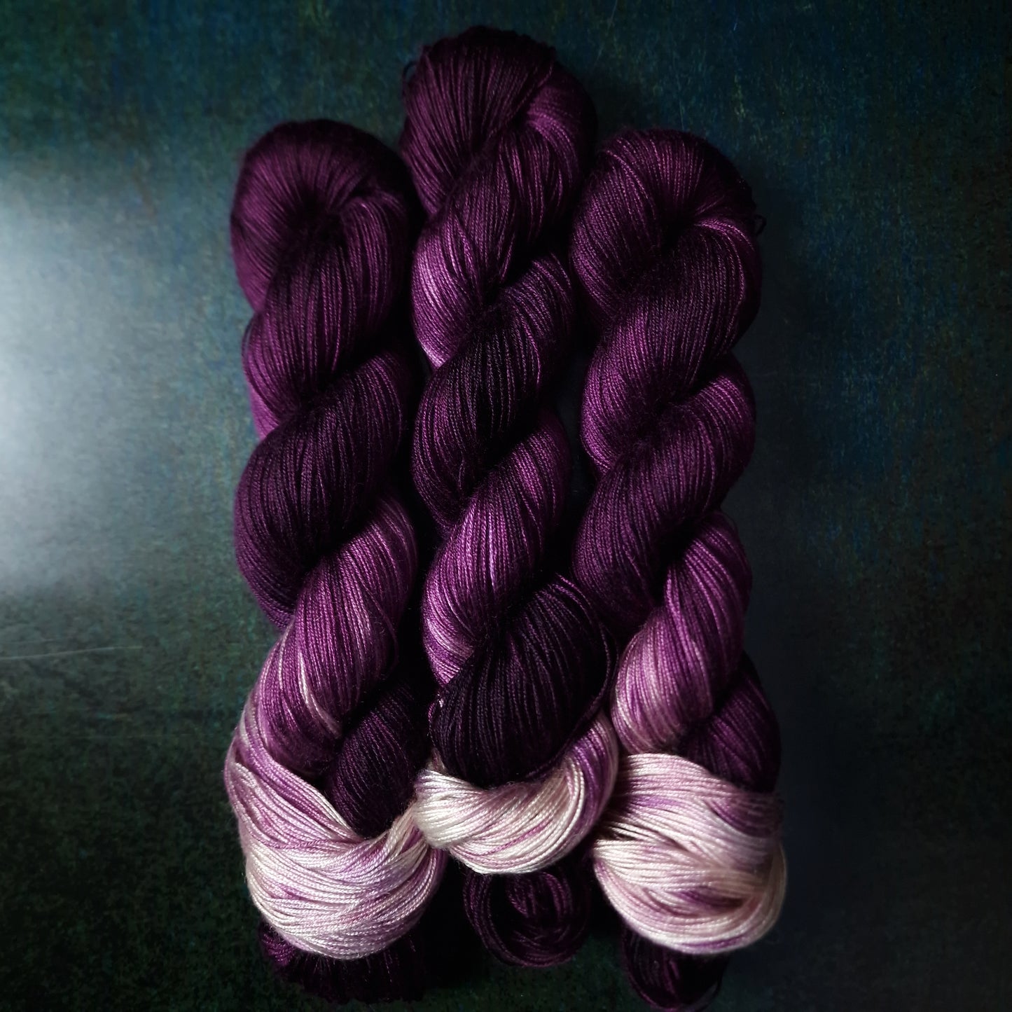 Hand dyed yarn ~ Berry Love Affair*** Dyed to order ~ fingering / DK weight tencel OR bamboo yarn, vegan, hand painted
